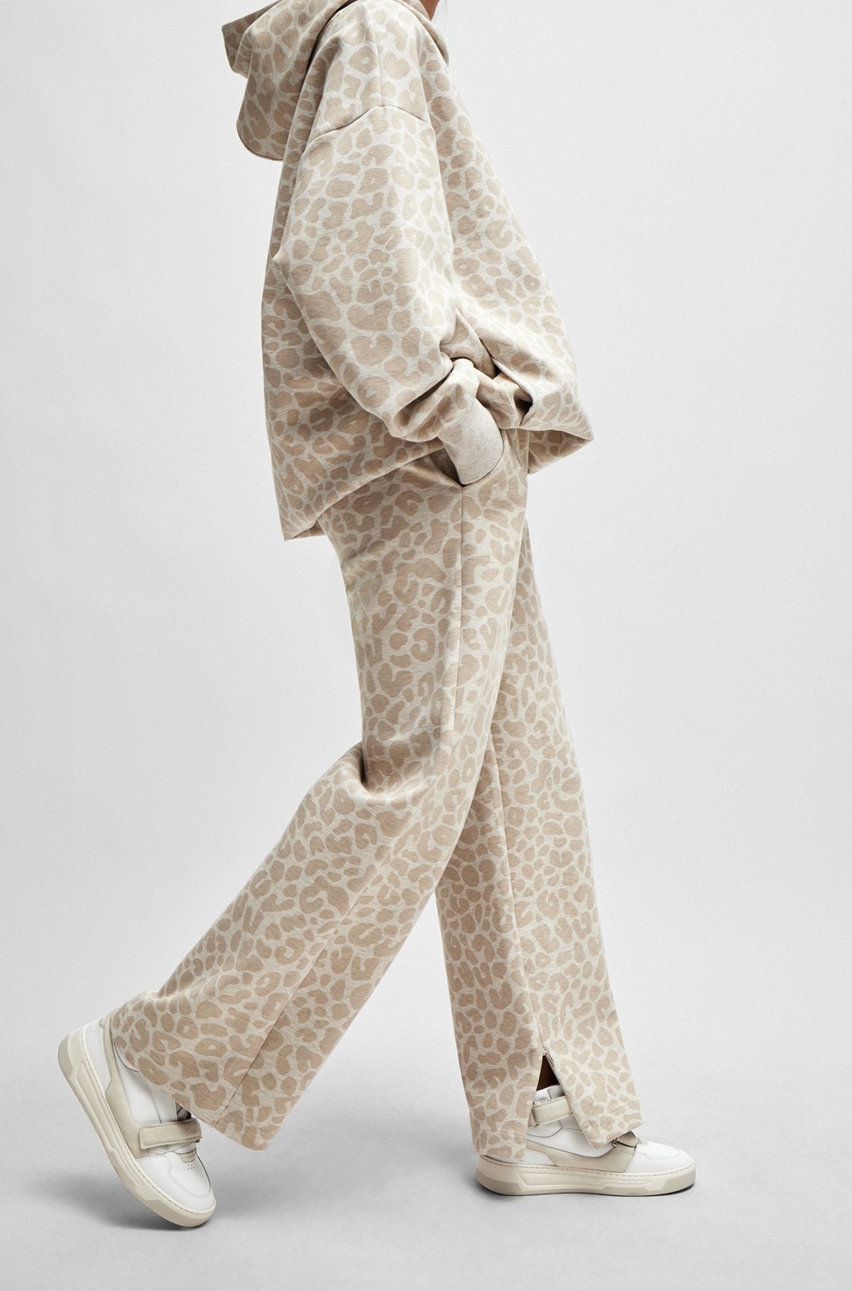 NAOMI X BOSS TRACKSUIT BOTTOMS WITH LEOPARD PRINT - 5