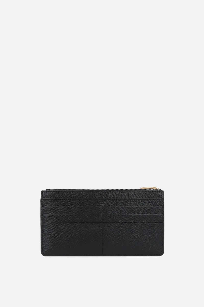 LOGO-DETAILED DAUPHINE LEATHER CARD CASE - 3