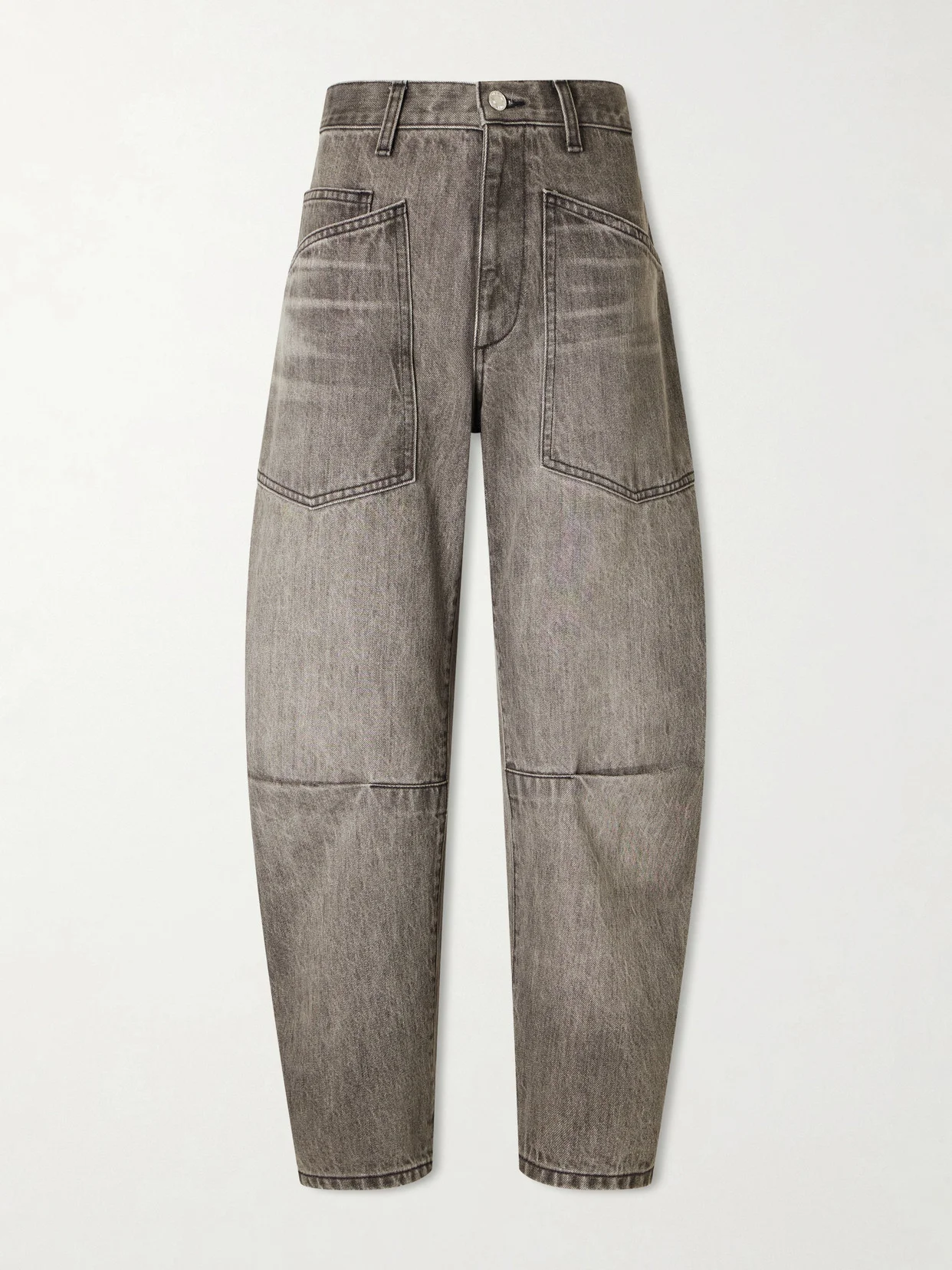 Shon Mid-rise Barrel-leg Jeans - 1