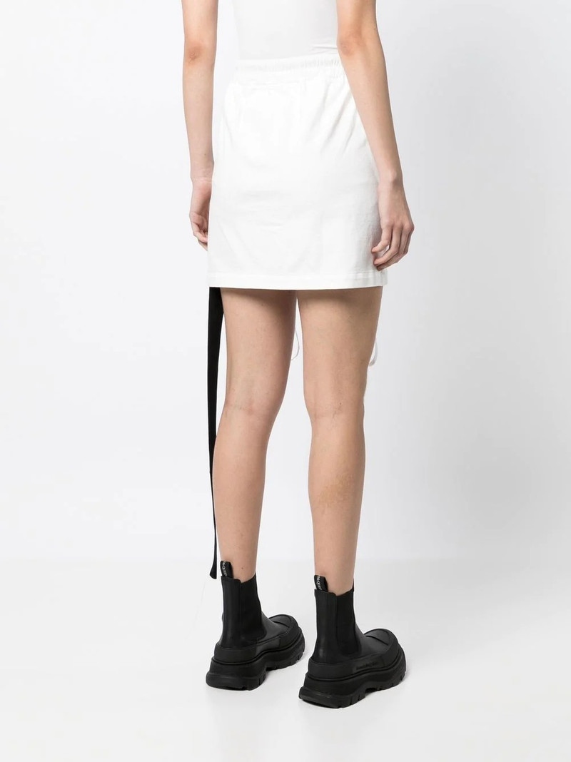 drawstring denim mini skirt 4