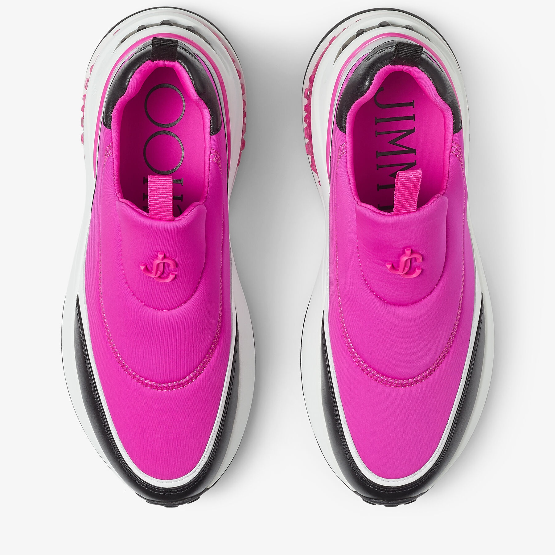 Memphis/F
Fuchsia Neoprene and Leather Low-Top Trainers - 5