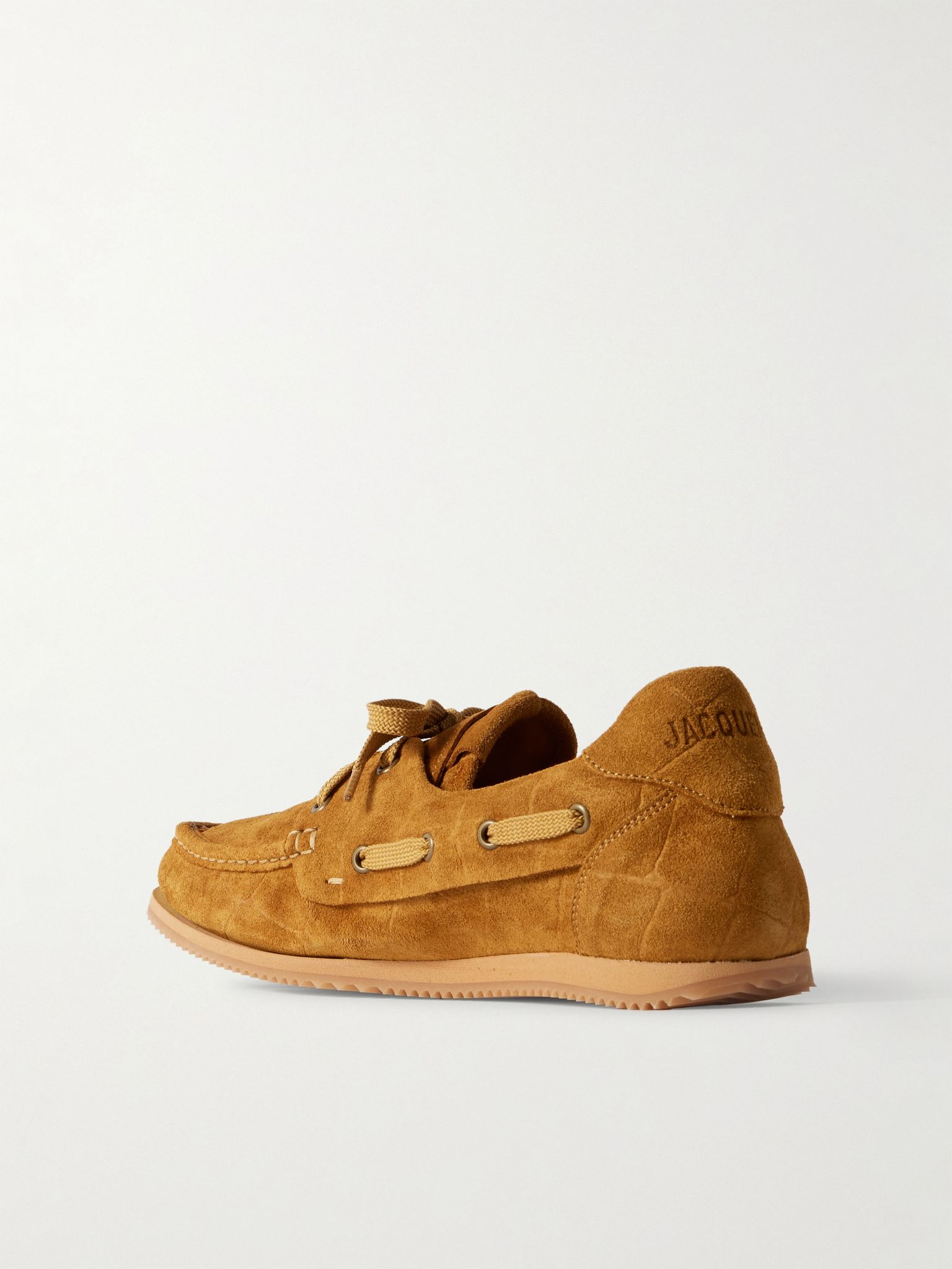Batto croc-effect suede loafers Camel - 3