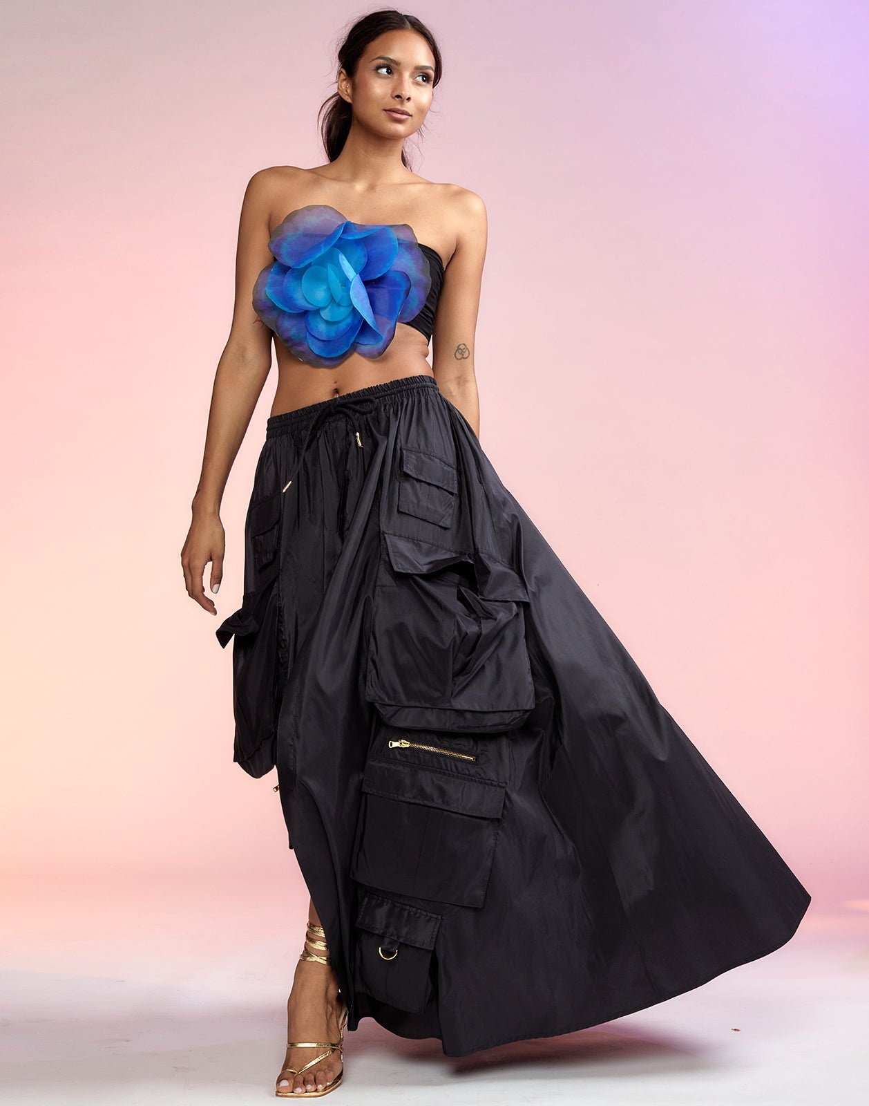 Taffeta Cargo Skirt - 6