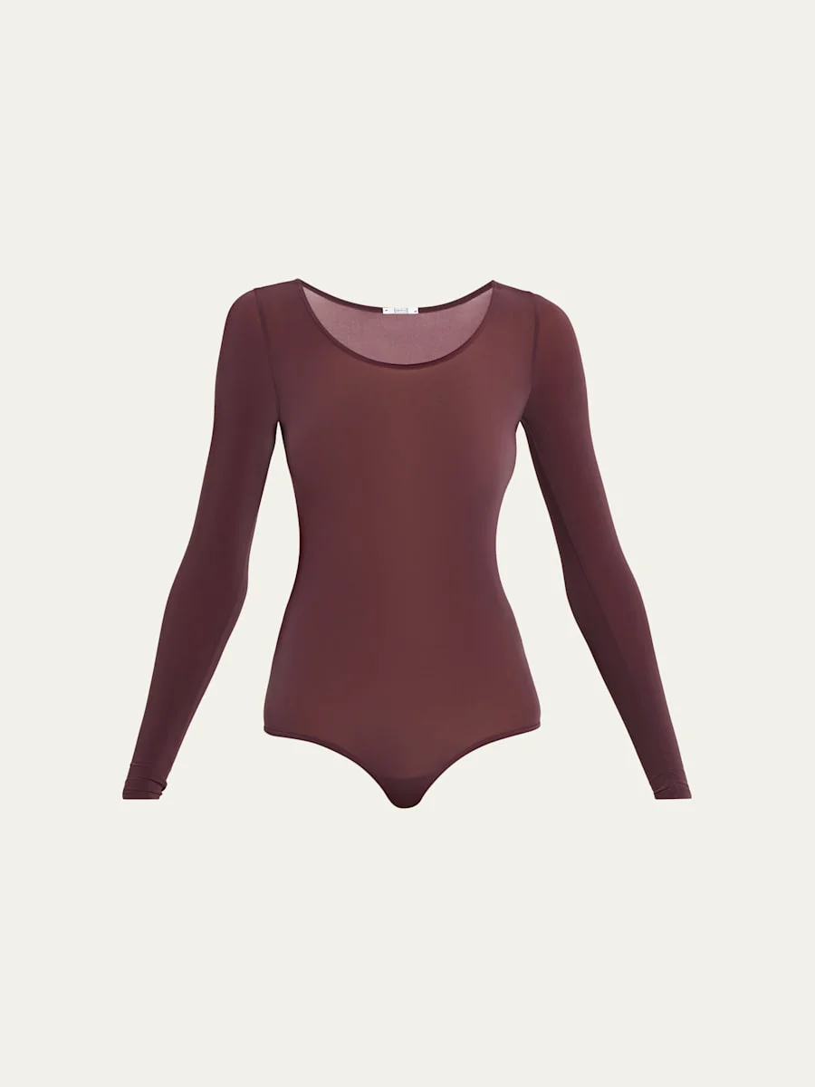 Buenos Aires Long-Sleeve Semi-Sheer Bodysuit - 1