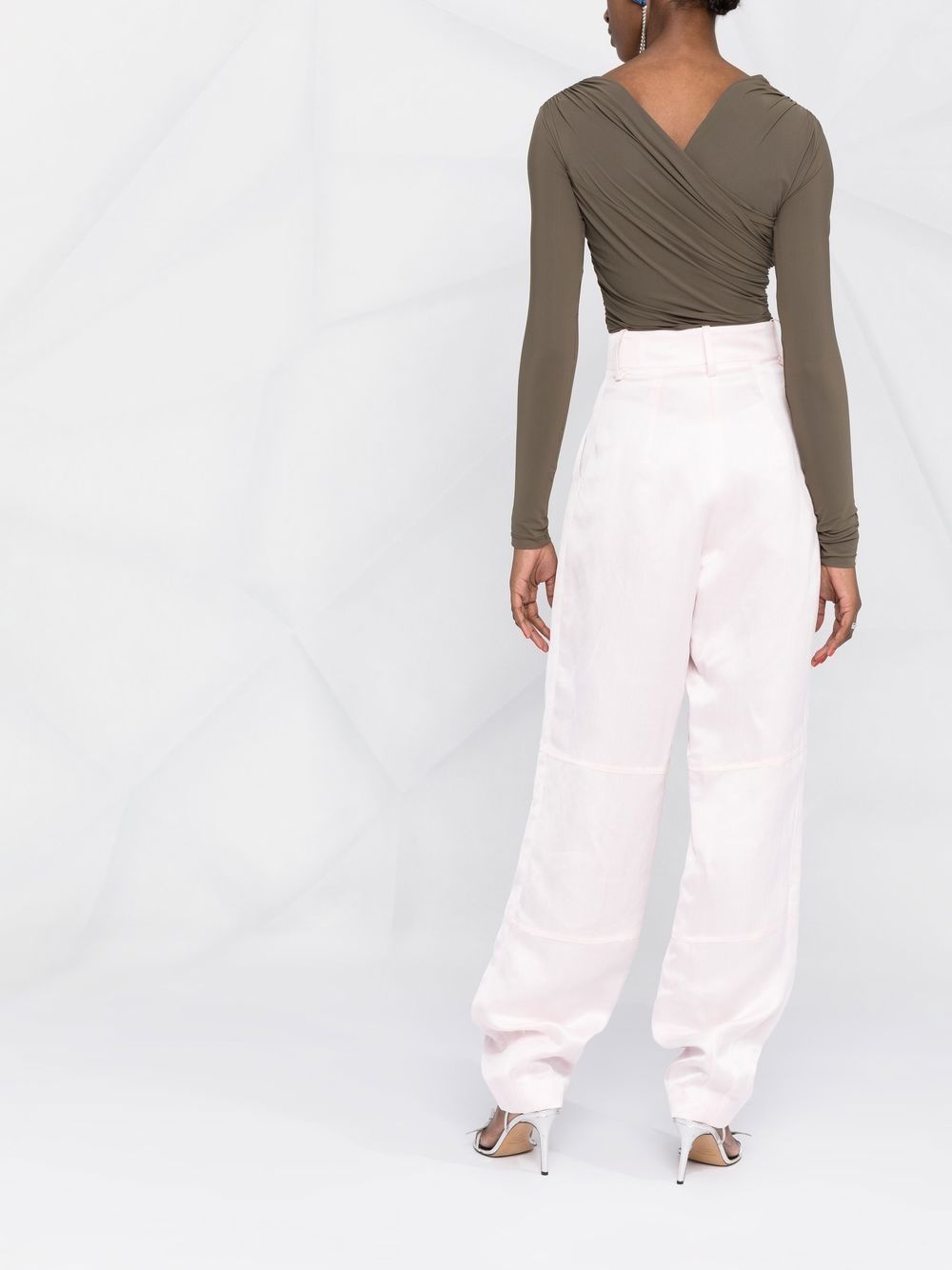 high-waisted wide-leg trousers - 7