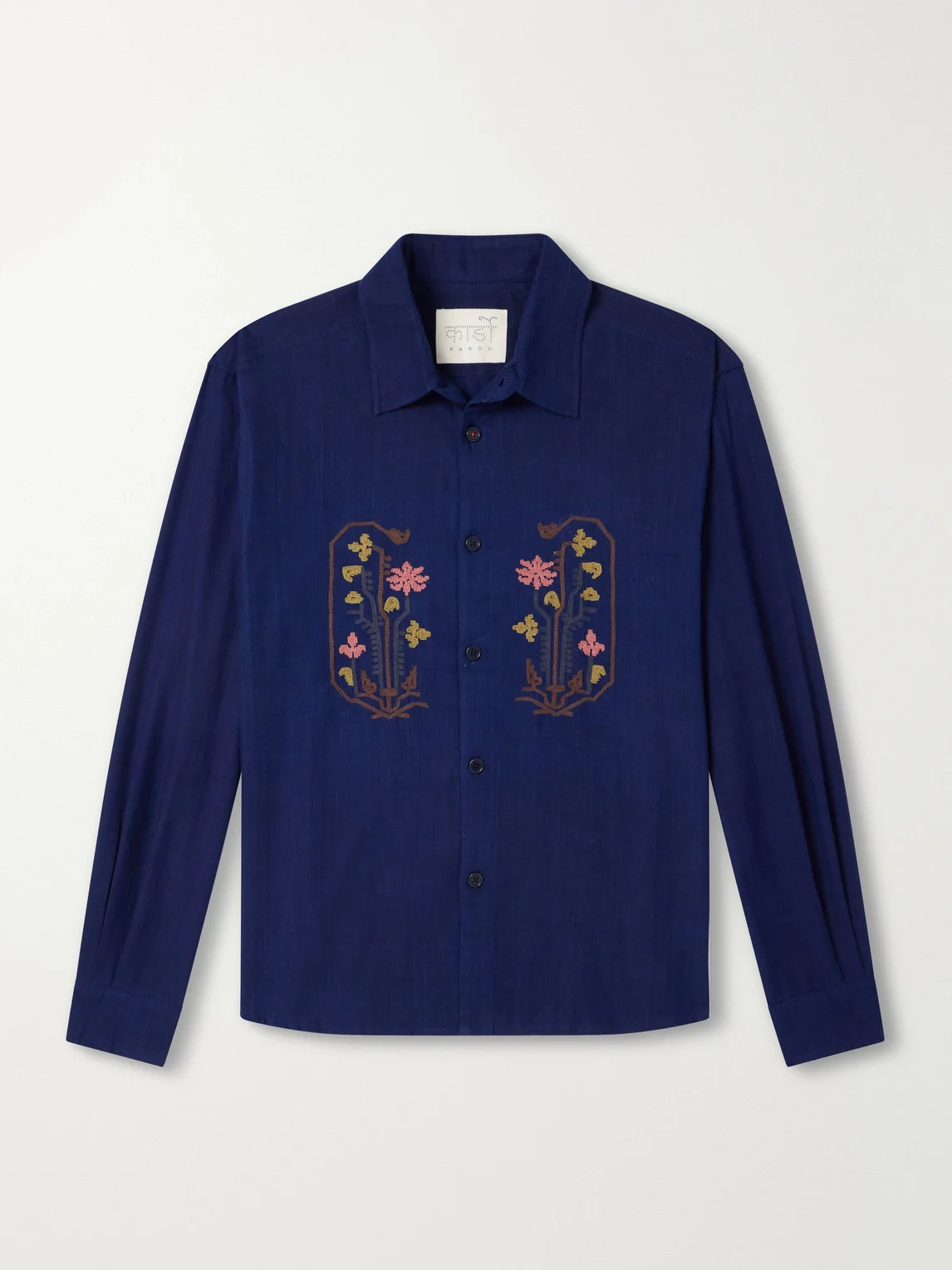 Luis Embroidered Cotton Shirt - 1