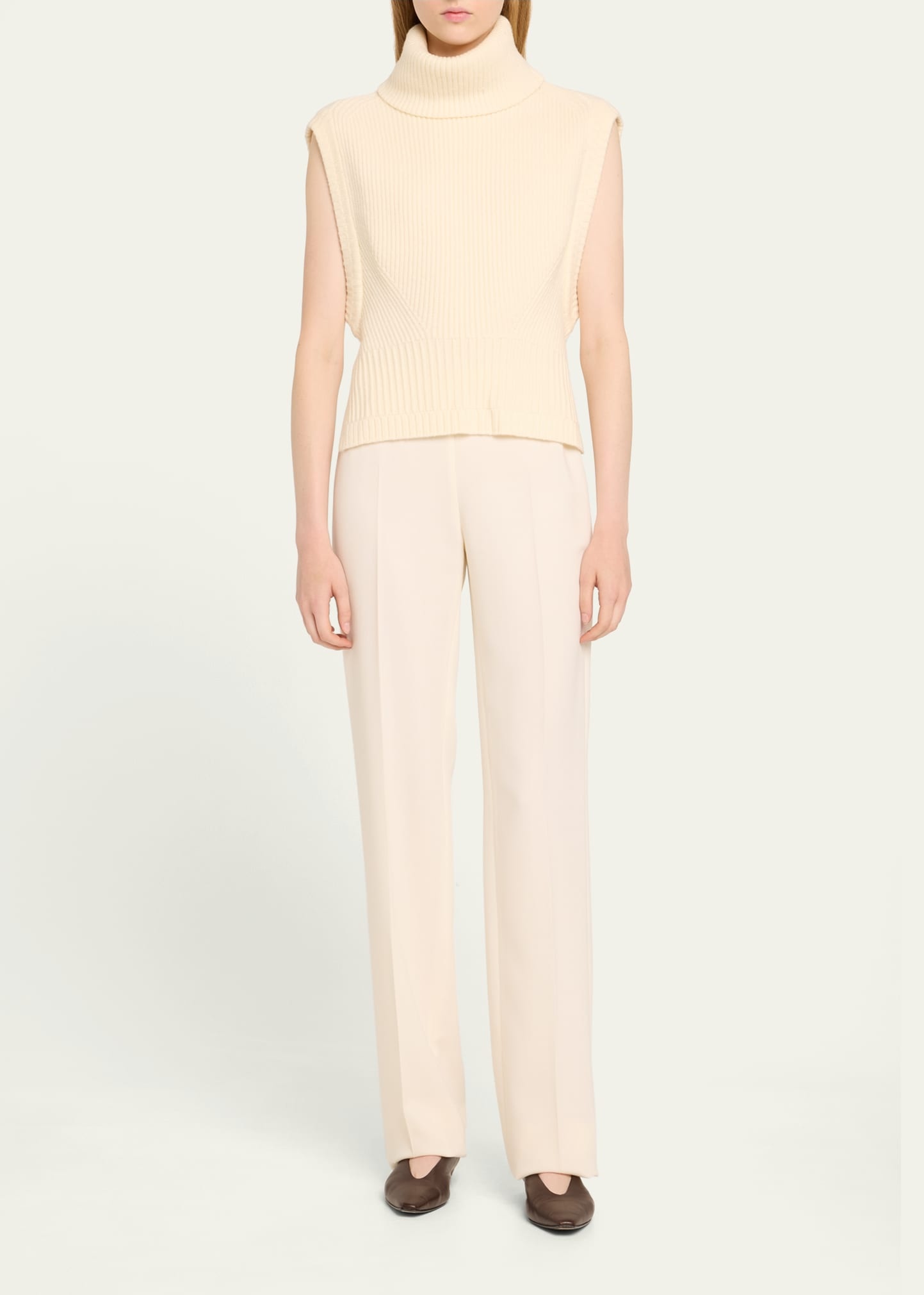Maple Wool & Cashmere Sleeveless Turtleneck Top - 2