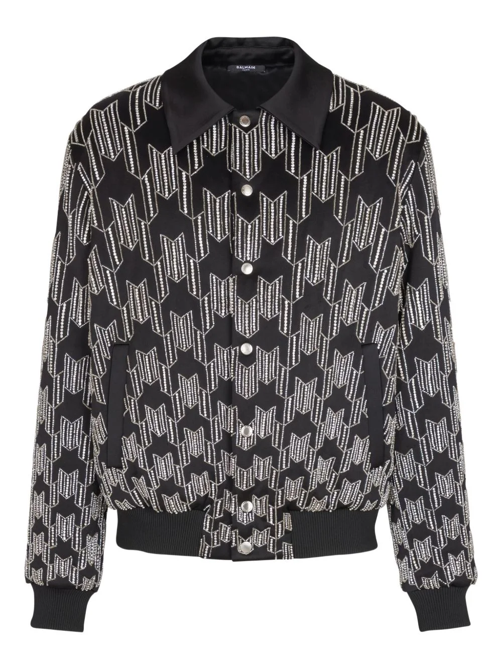 crystal-embellished bomber jacket - 1