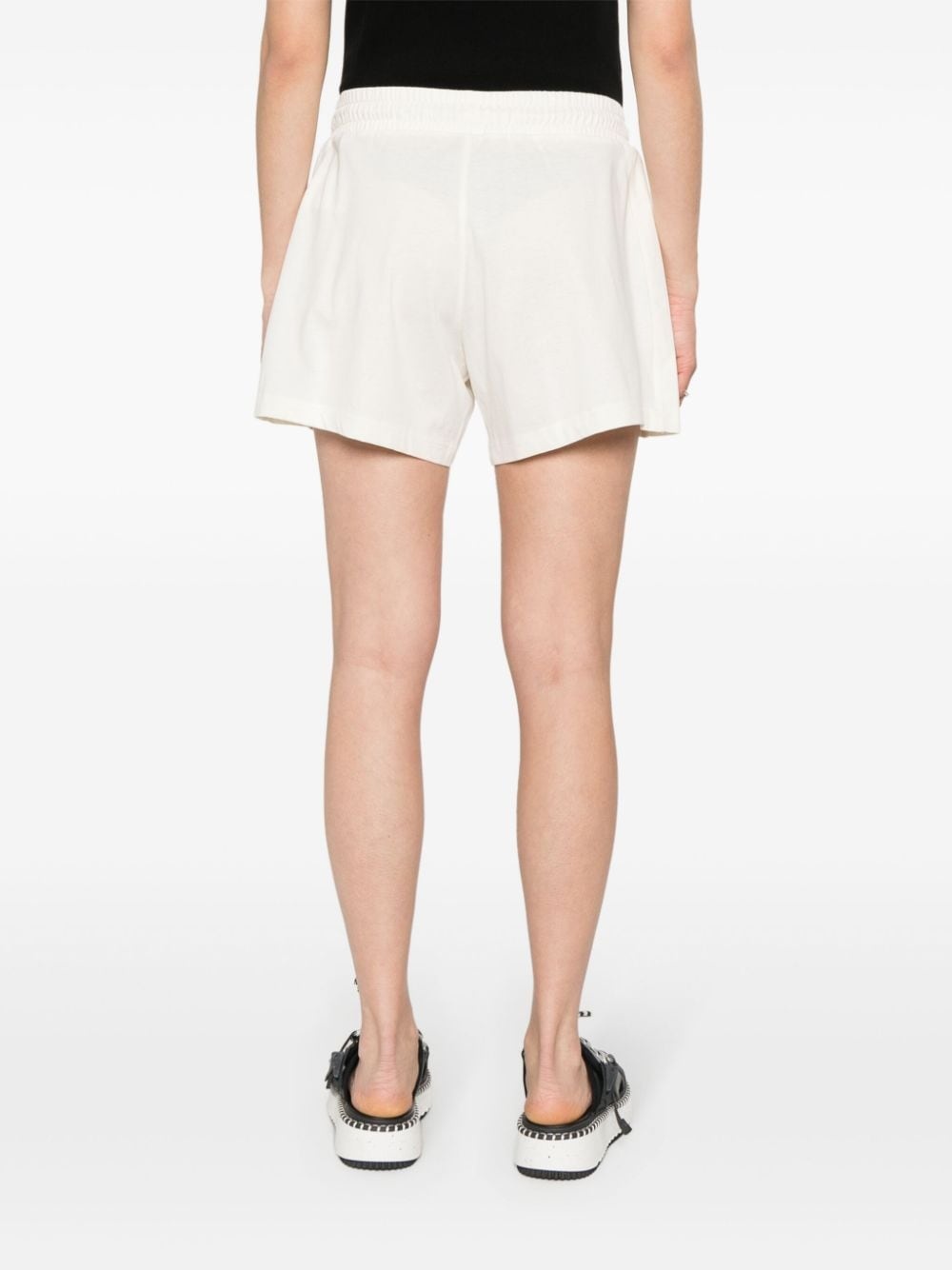 logo-appliquÃ© jersey shorts - 4