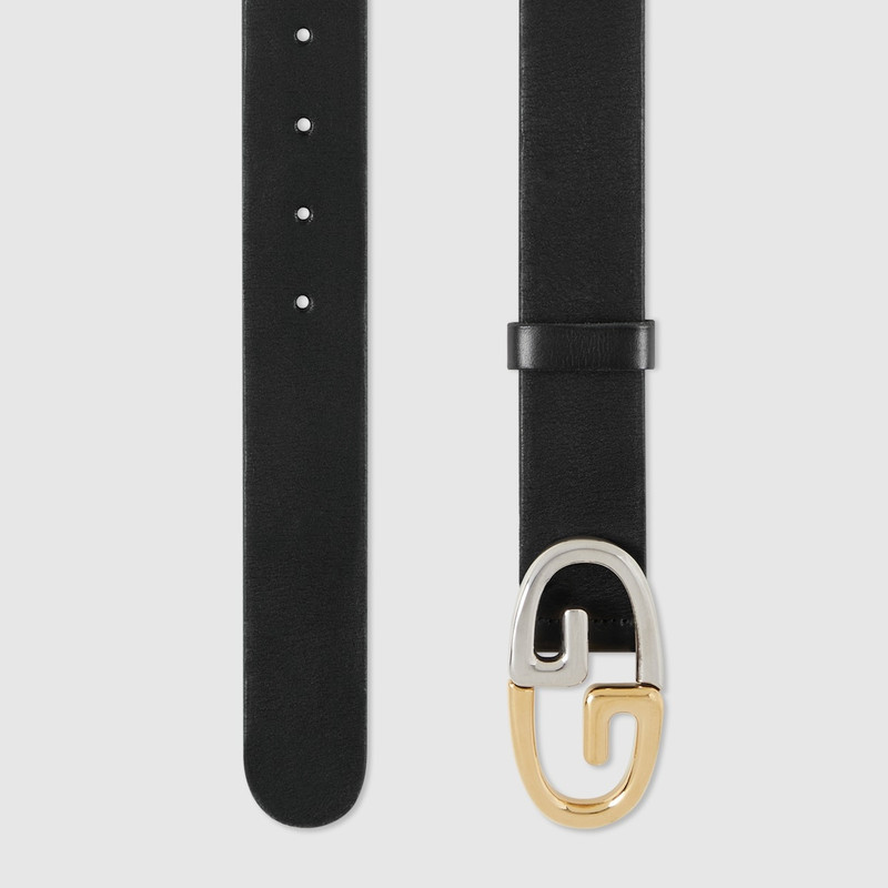 GUCCI Belt with two-toned metal buckle outlook