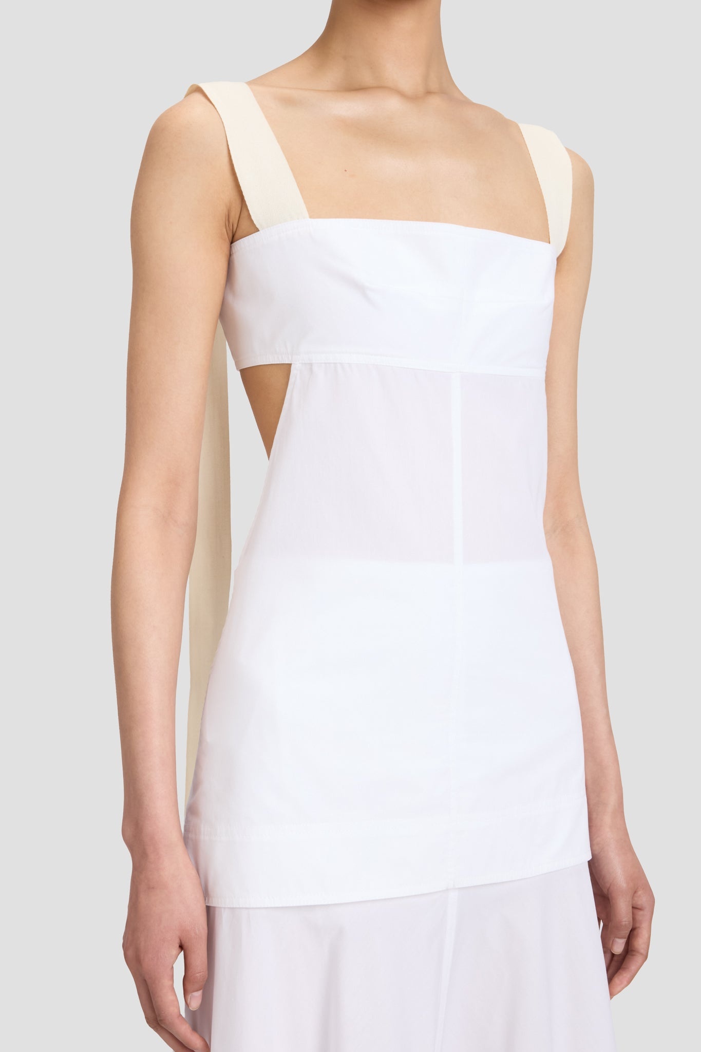 Cut-Out Cami Top In White - 4