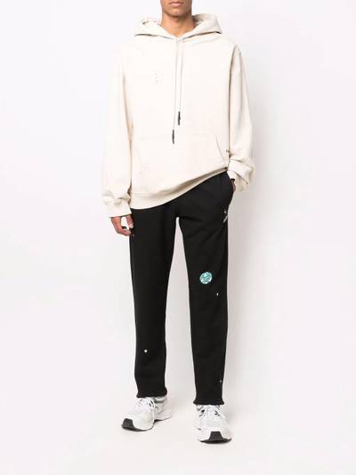 adidas globe-patch straight cotton joggers outlook