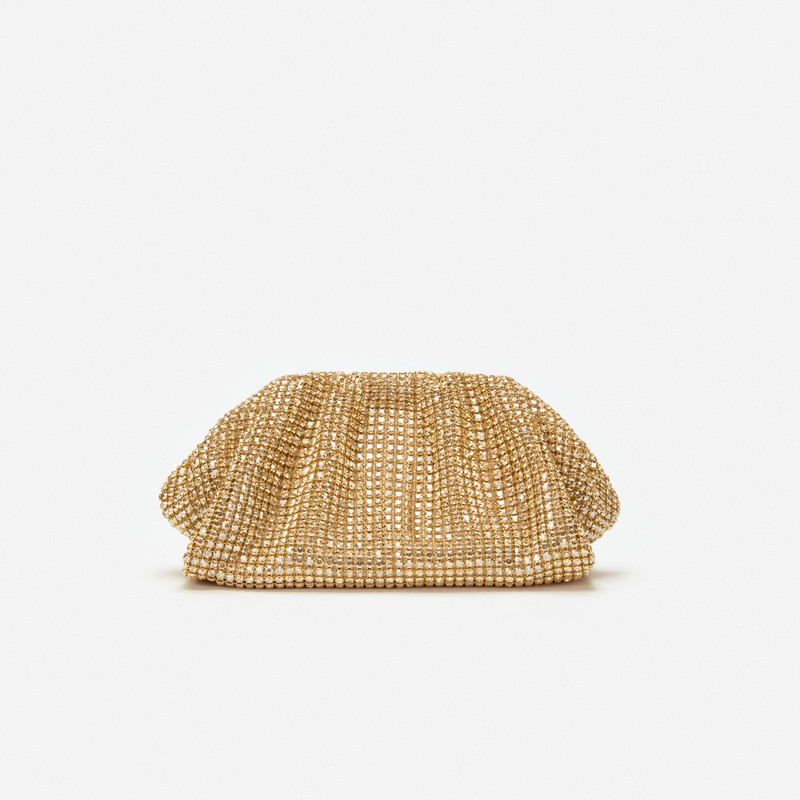 self-portrait Gold Chainmail  Clutch Bag outlook