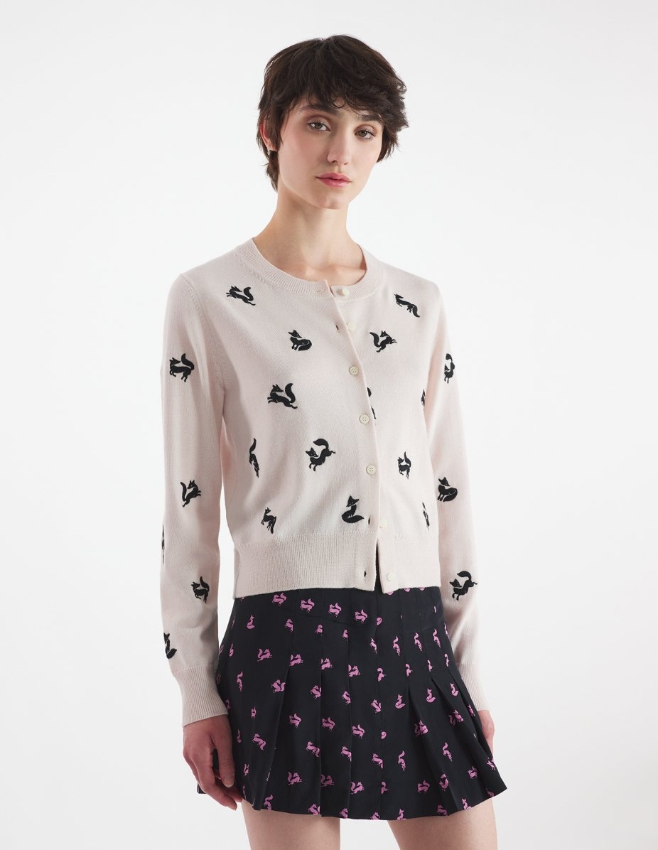 FANCY FOX EMBROIDERED CARDIGAN - 3