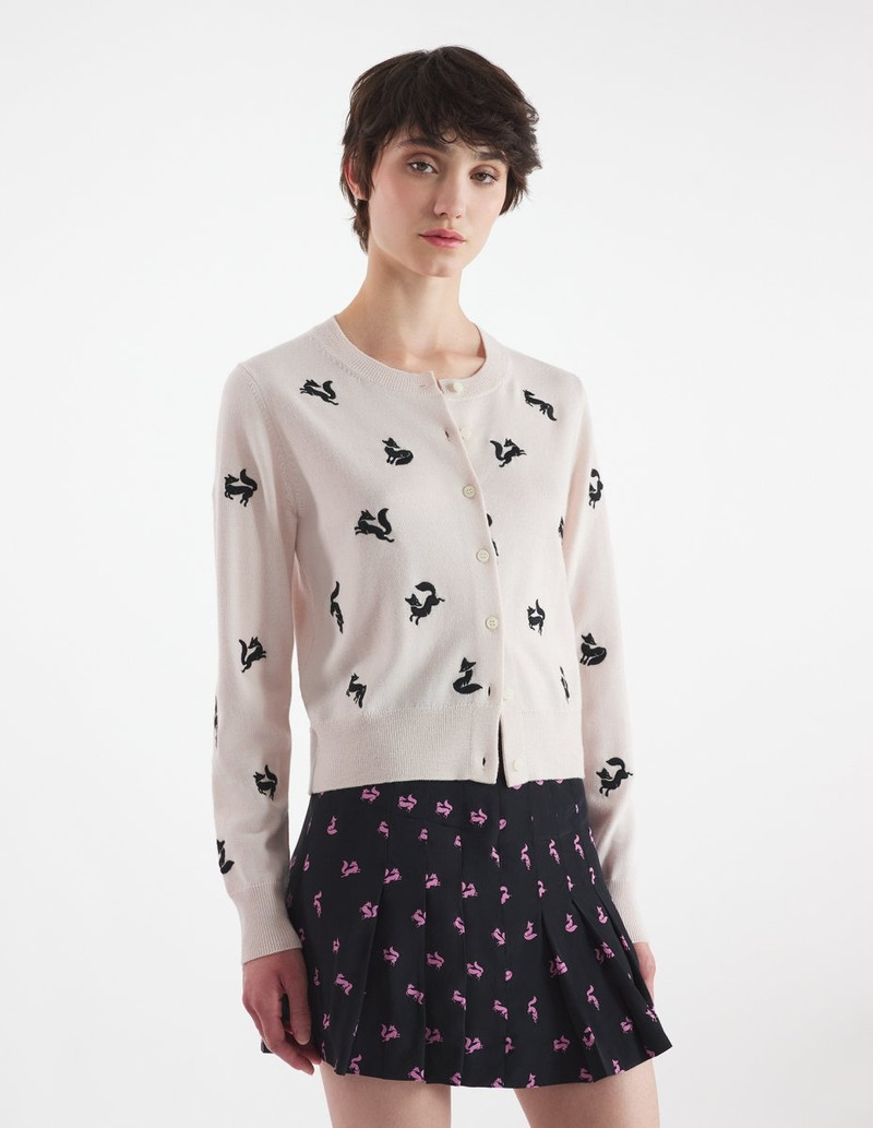 FANCY FOX EMBROIDERED CARDIGAN 3