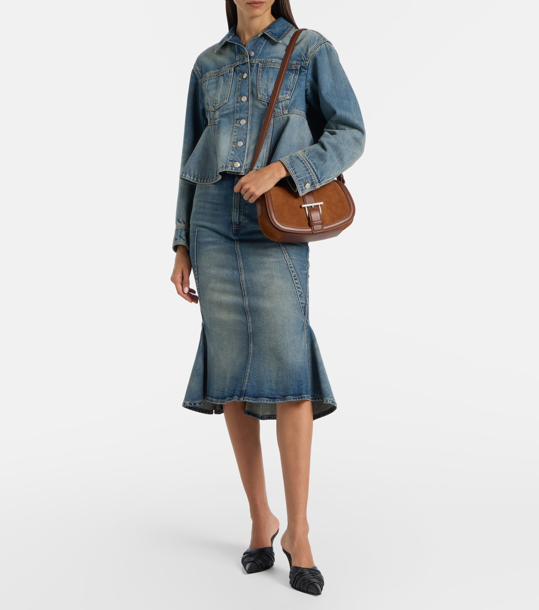T-Bar Small suede shoulder bag - 5