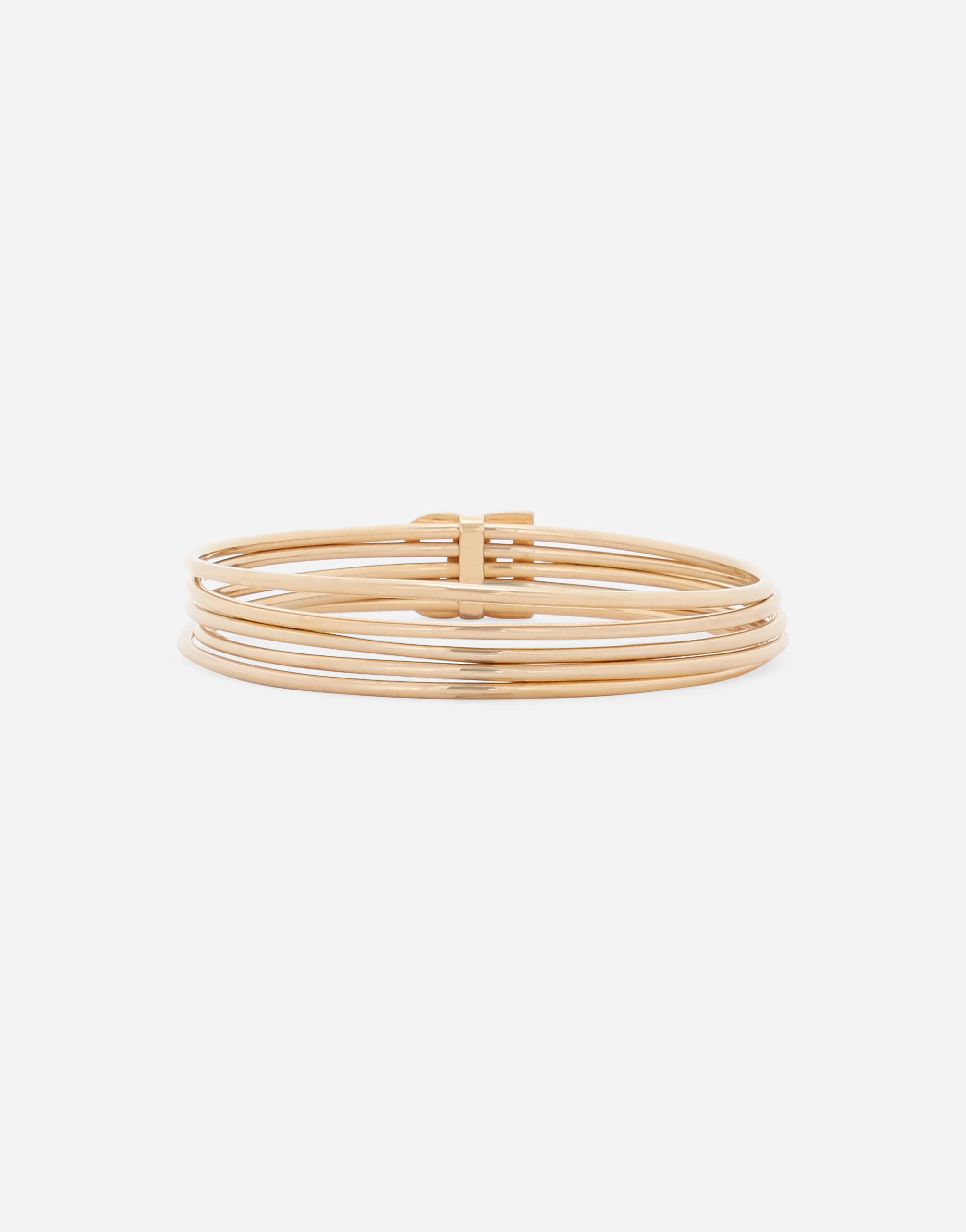 Rigid multi-hoop bangle with DG logo - 2