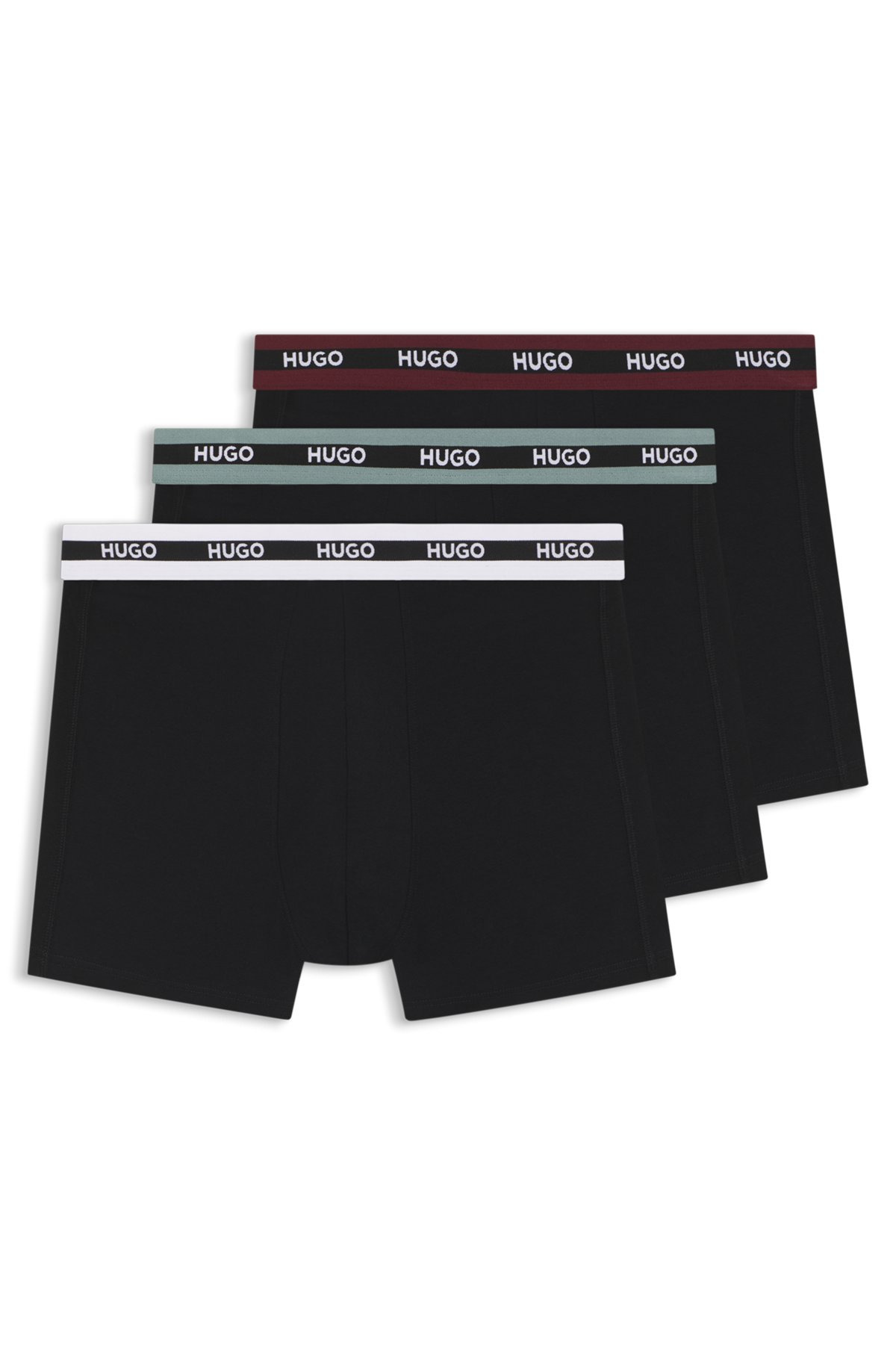 THREE-PACK OF STRETCH-COTTON BOXER BRIEFS WITH LOGOS - 1