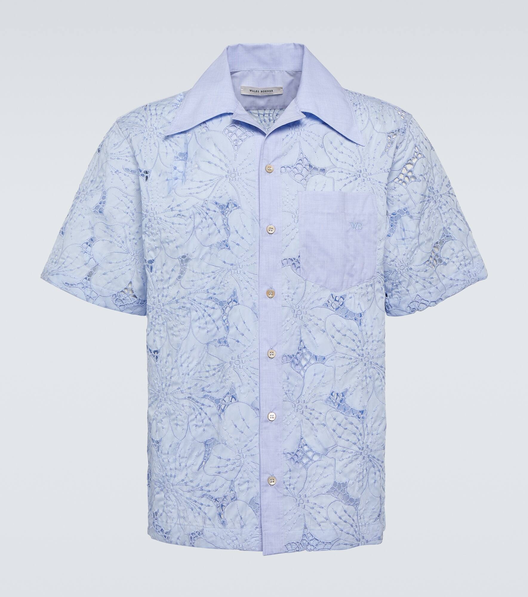 Highlife floral cotton-blend bowling shirt - 1