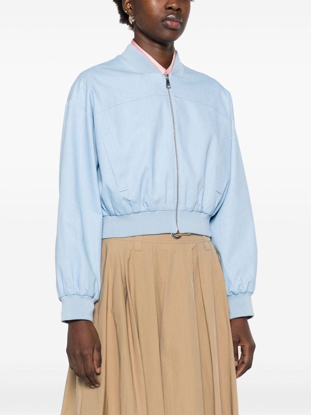cropped bomber jacket - 3