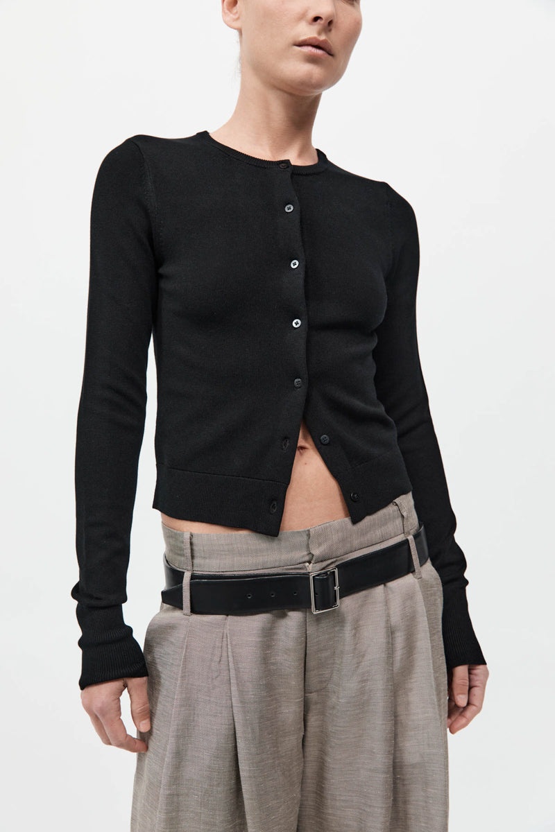 Classic Cardigan - Black - 4