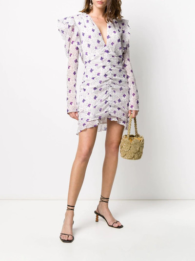 Isabel Marant floral-print ruched crepeon mini dress outlook