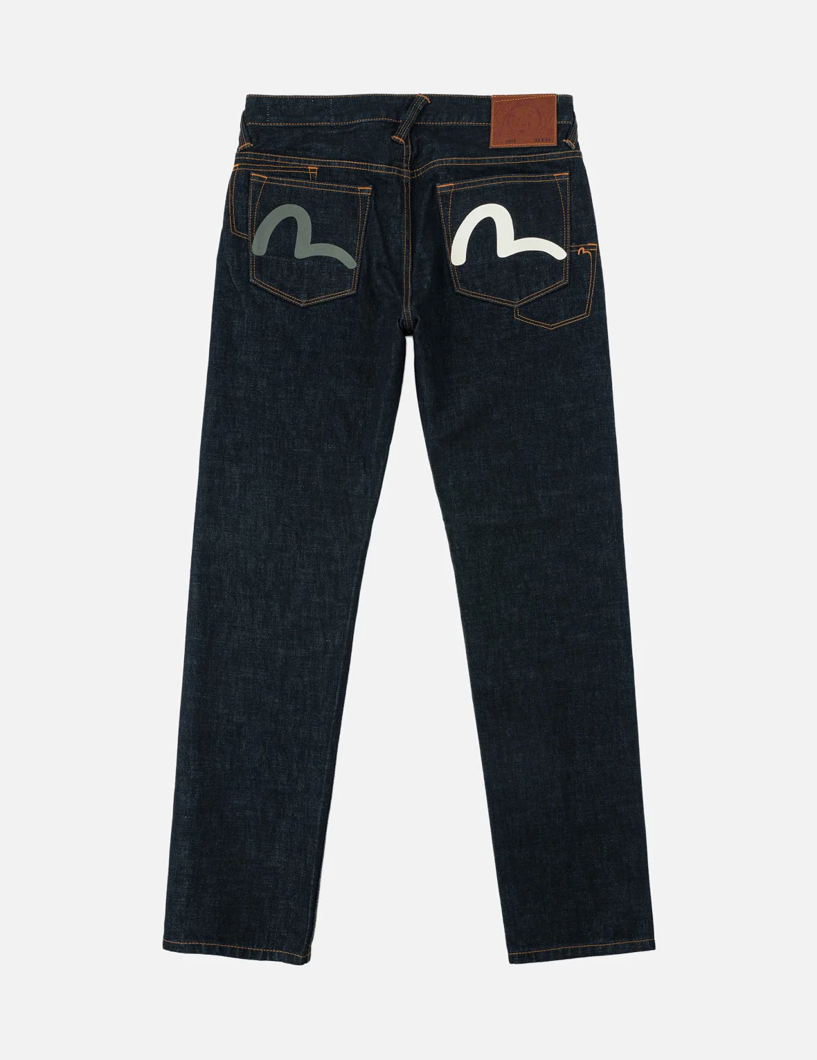 Grey & White Seagull Print Pocket Selvedge Jeans #2017 - 1