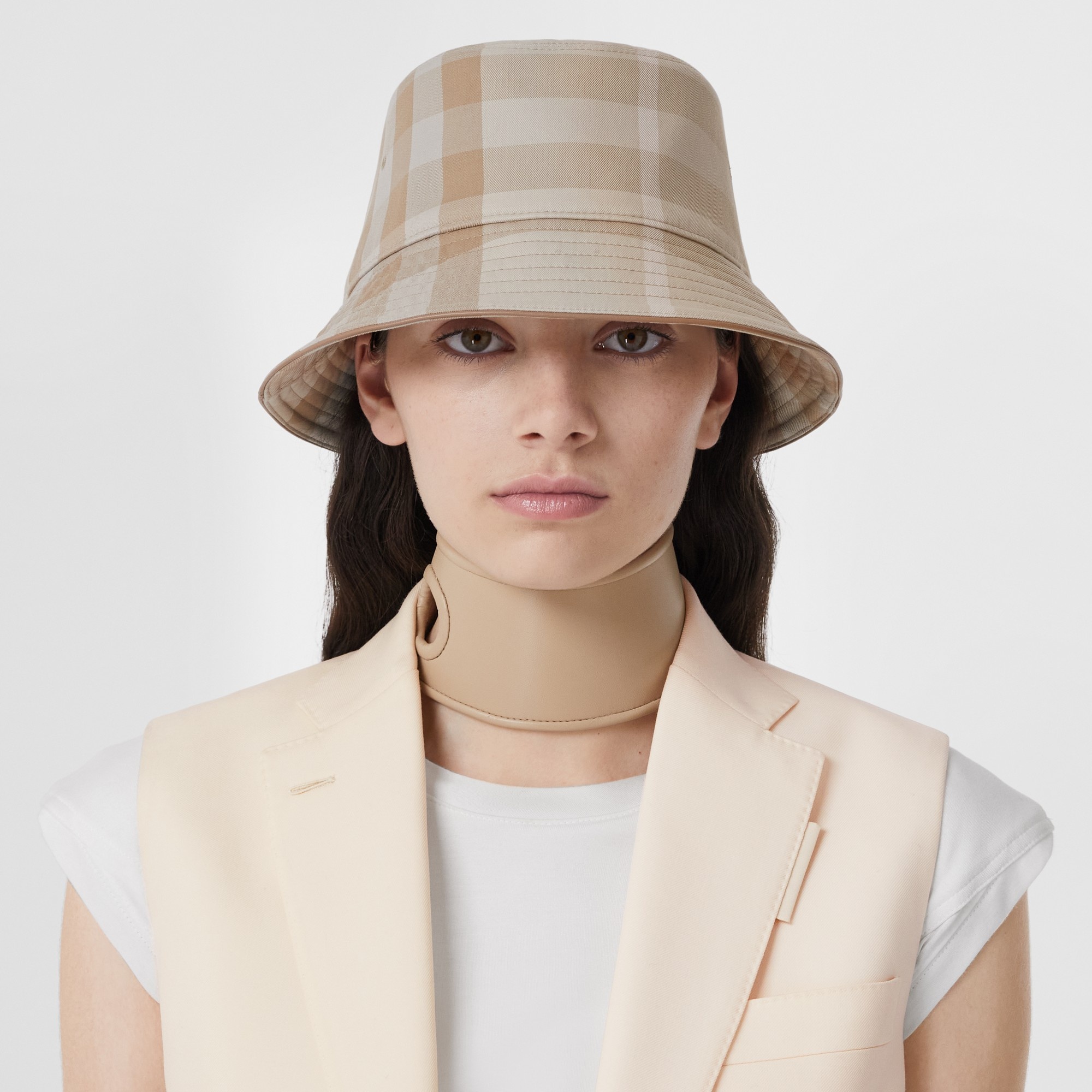 Check Cotton Bucket Hat - 2