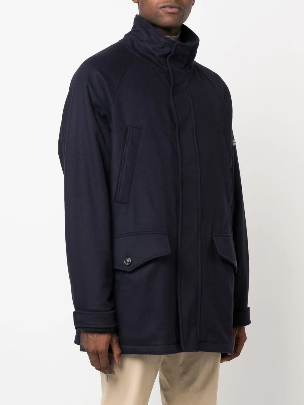 cotton wool blend parka - 3