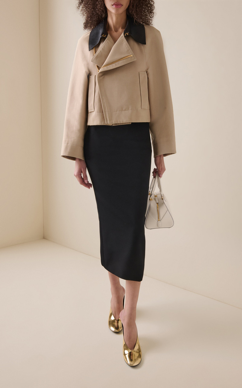 Givenchy Mid-Rise Cady Pencil Skirt black outlook