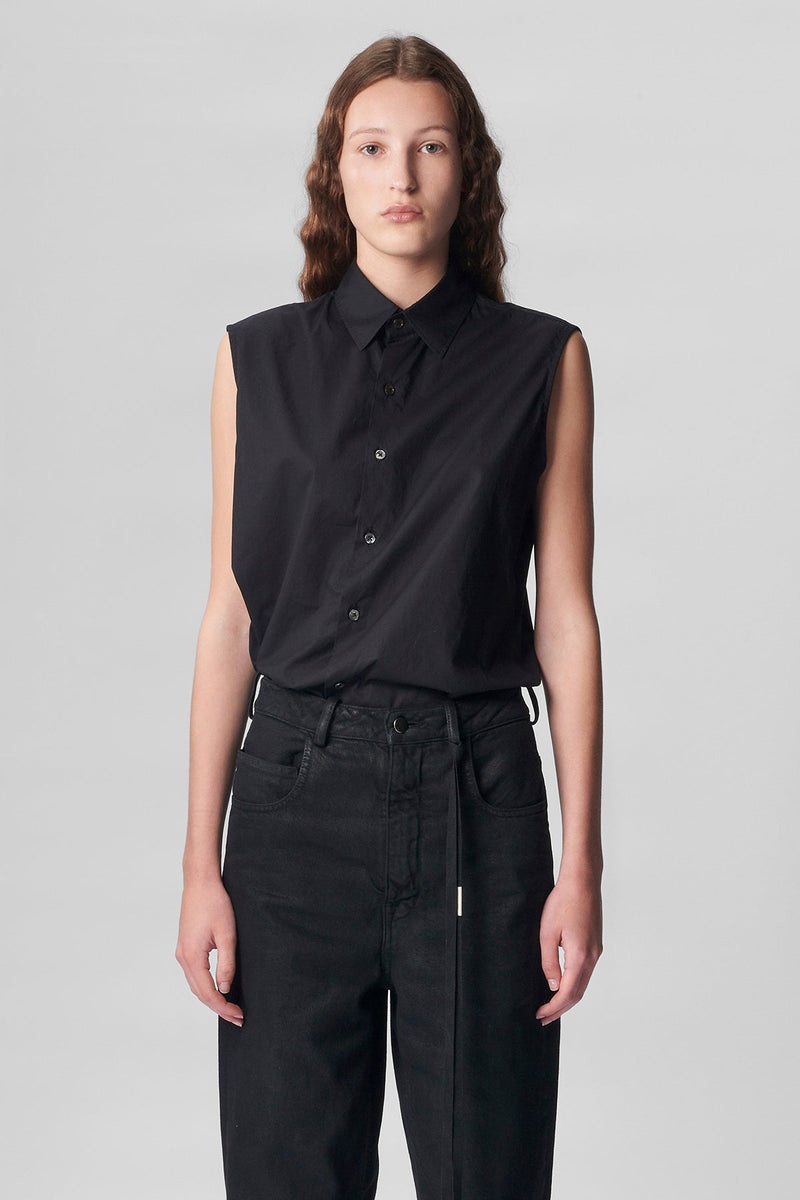Desiree Sleeveless Cropped Standard Shirt - 1