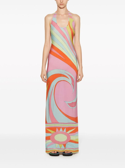 PUCCI Cigni-print maxi dress outlook