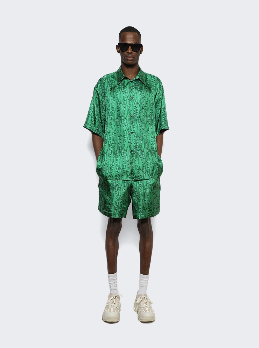 Hawaii Shirt with Front Pocket Green - 2