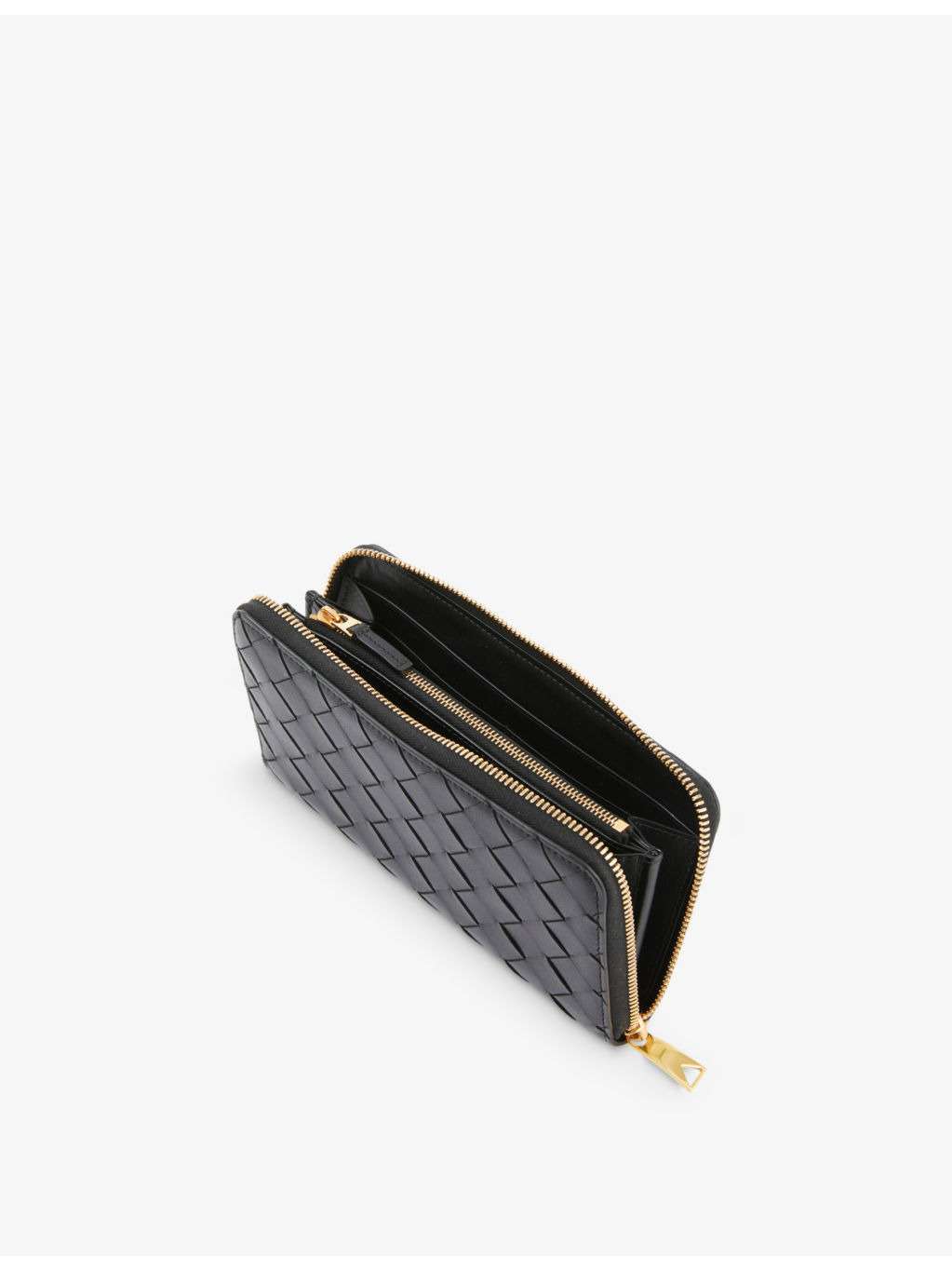 Intrecciato zipped leather wallet - 4