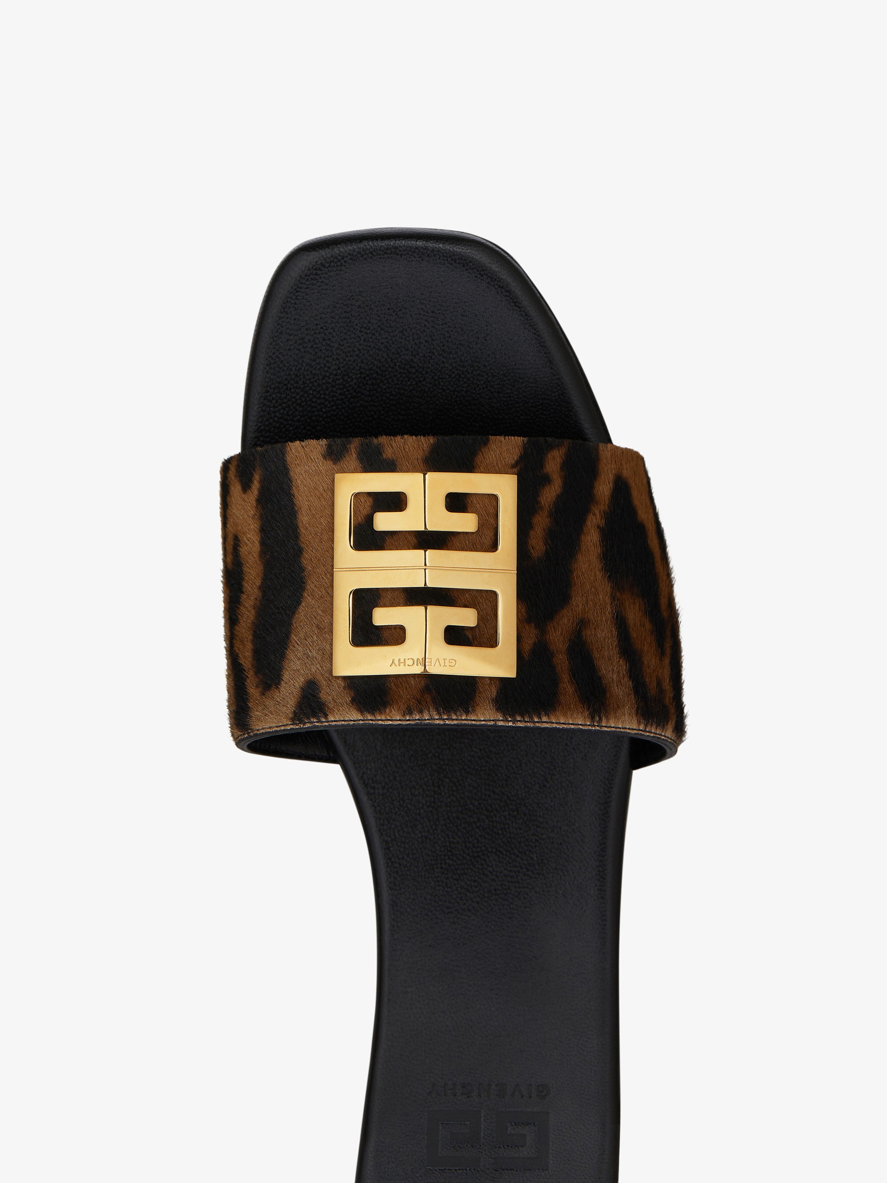 4G FLAT MULE IN LEOPARD PRINT HAIRCALF - 5