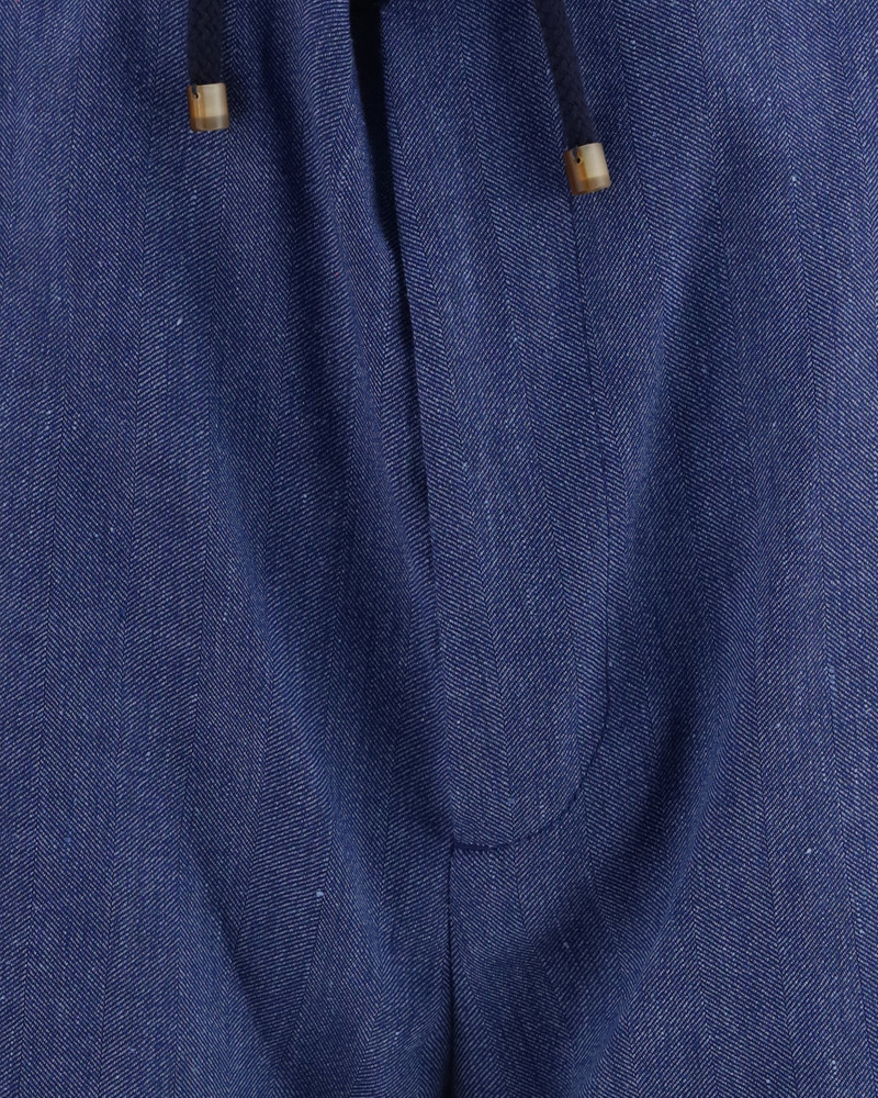 Linen and virgin wool chevron Bermuda Shorts 3