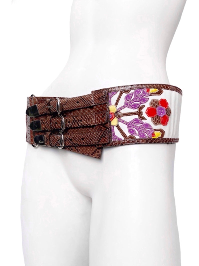 Gucci Spring 2007 Python Leather Triple Wide Belt - 3
