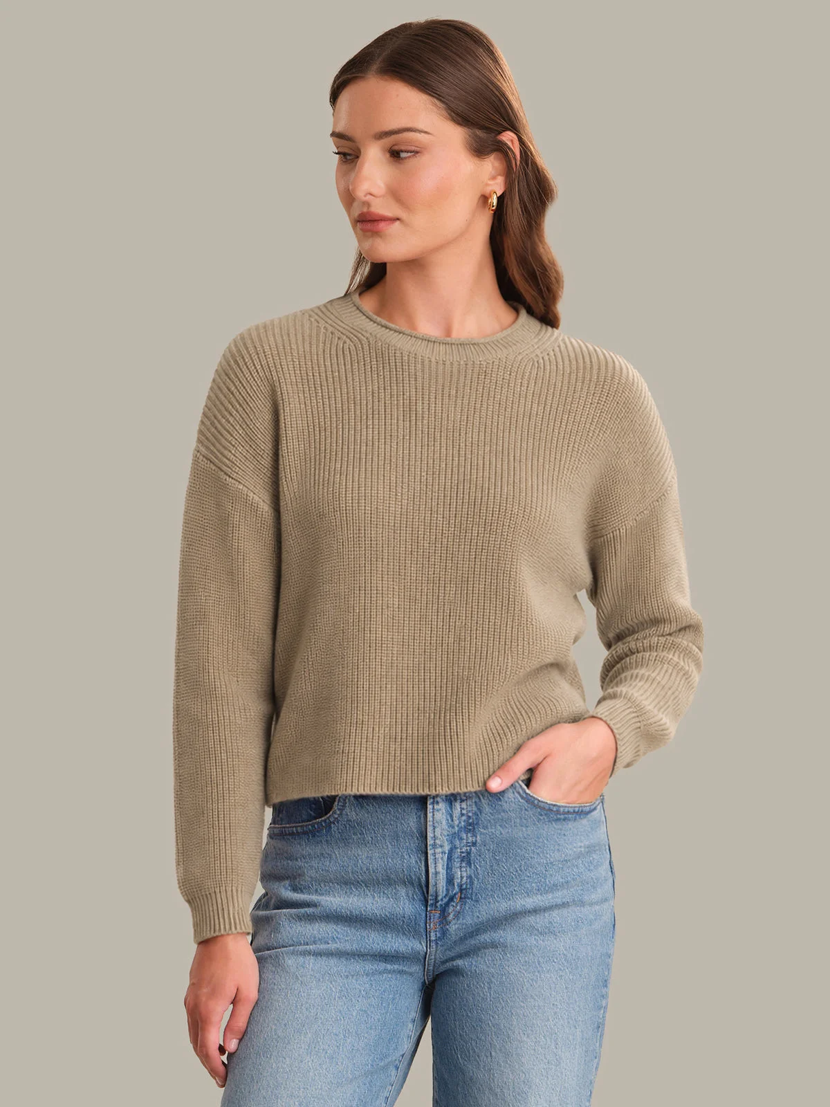 Daphne: Cropped Cotton Pullover - 1