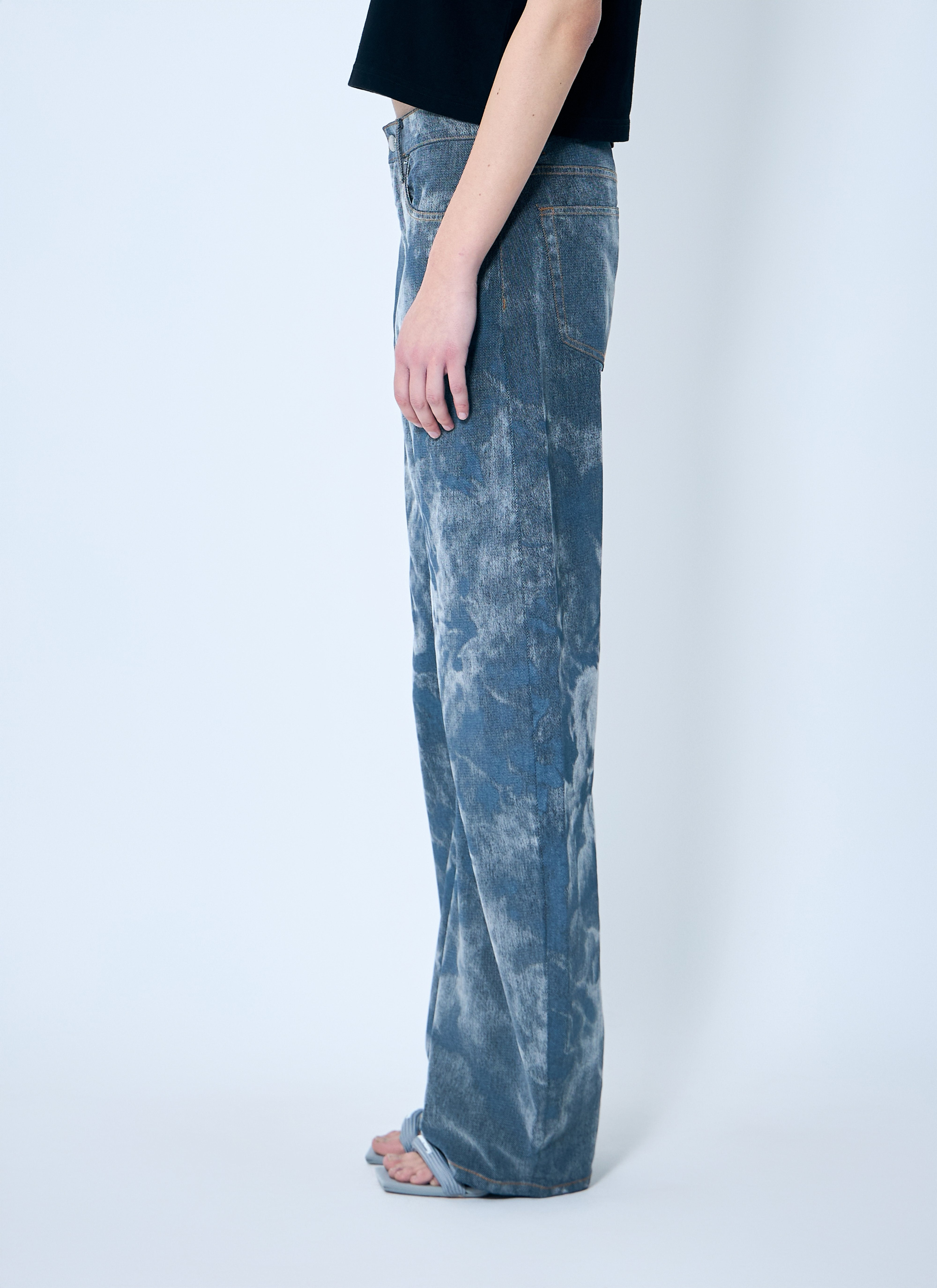 Alexander Wang Women Low Rise Clouding Flocking Jeans - 3