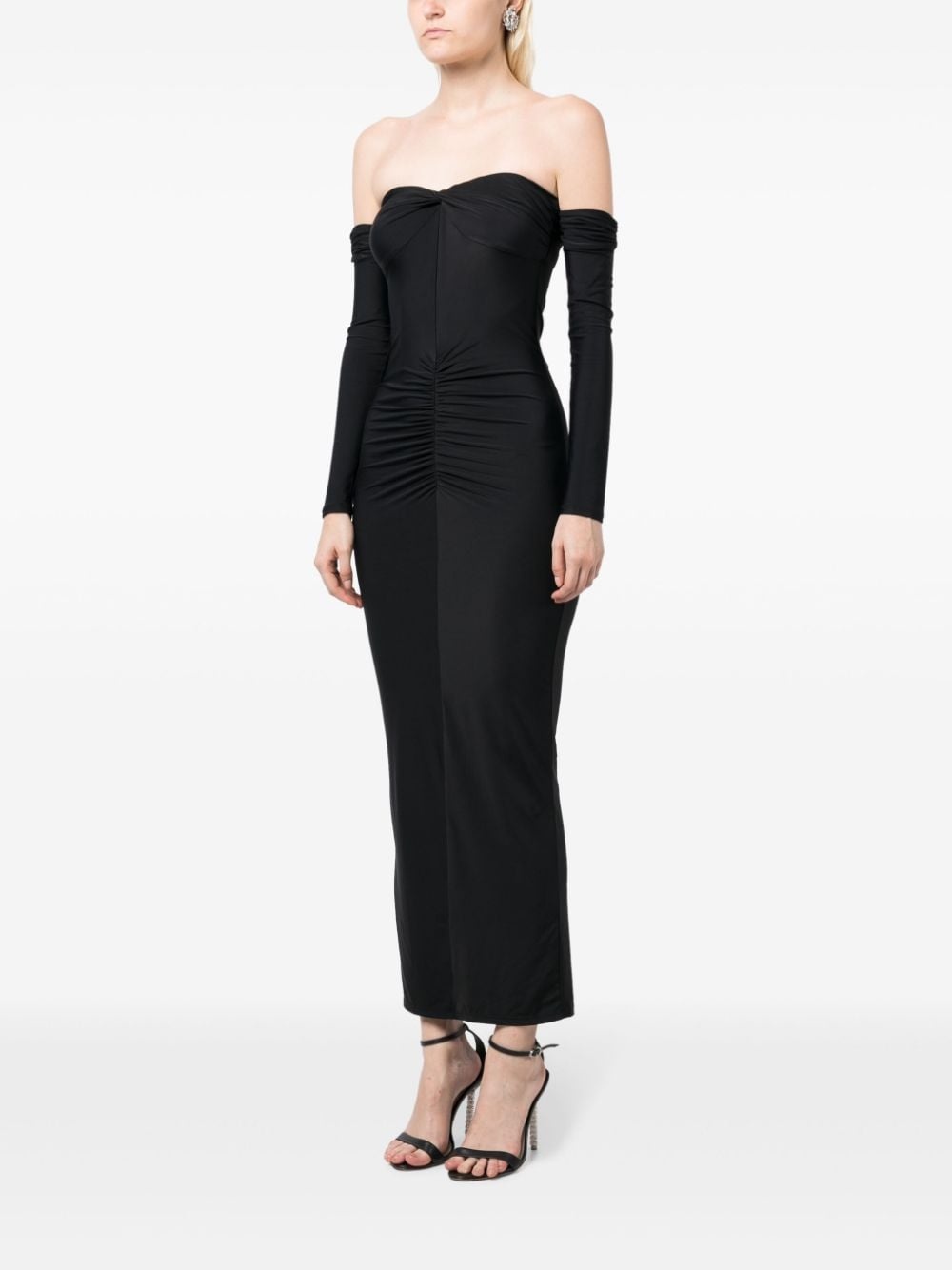 bandeau ruched midi dress - 3