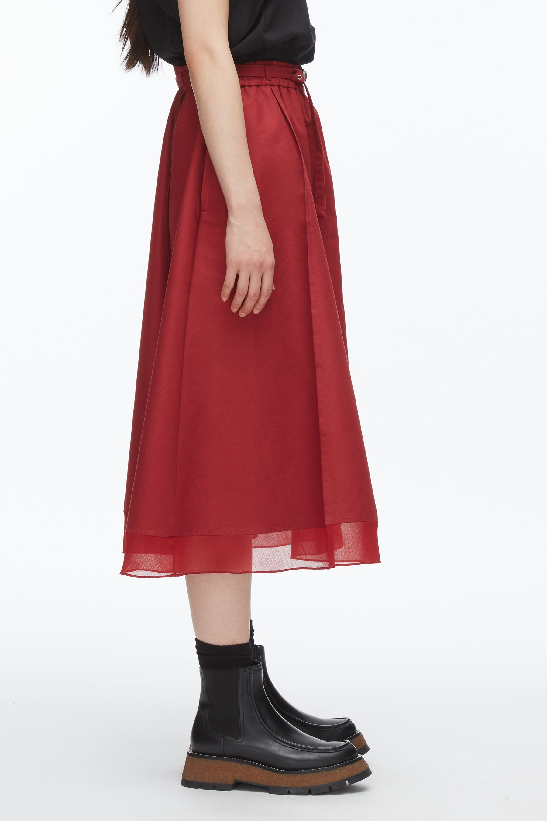 Belted Midi Skirt - 4
