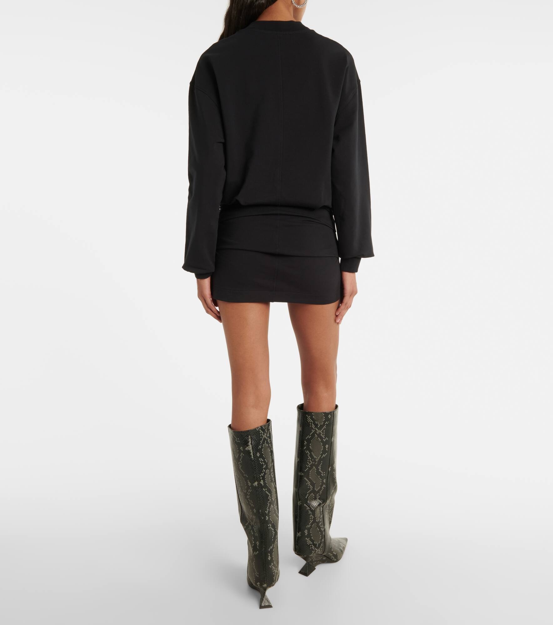 Cotton-blend fleece sweatshirt dress - 3
