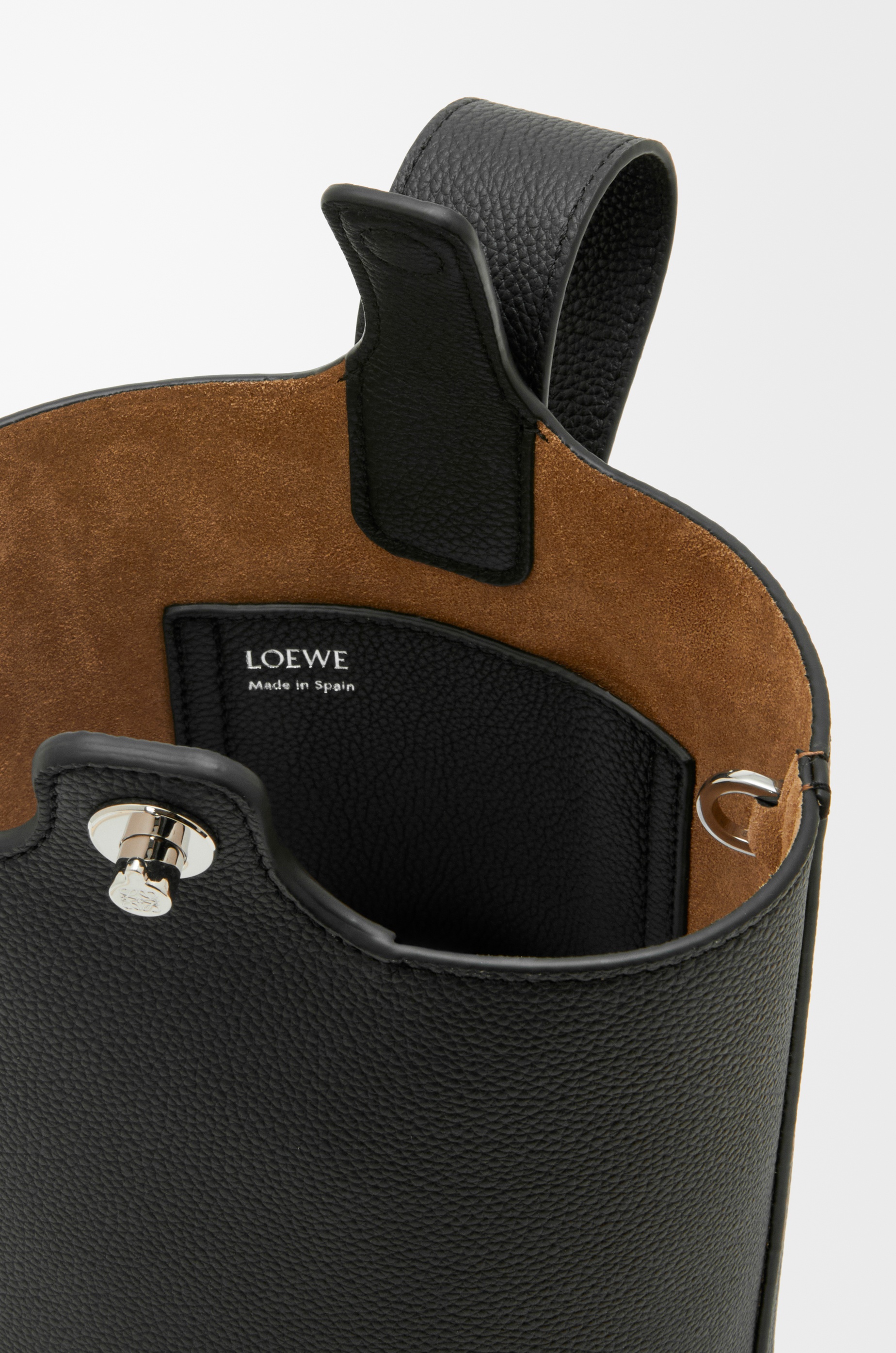 Mini Pebble Bucket bag in soft grained calfskin - 7