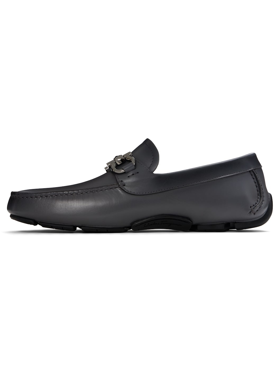 Gray Gancini Ornament Driver Loafers - 3