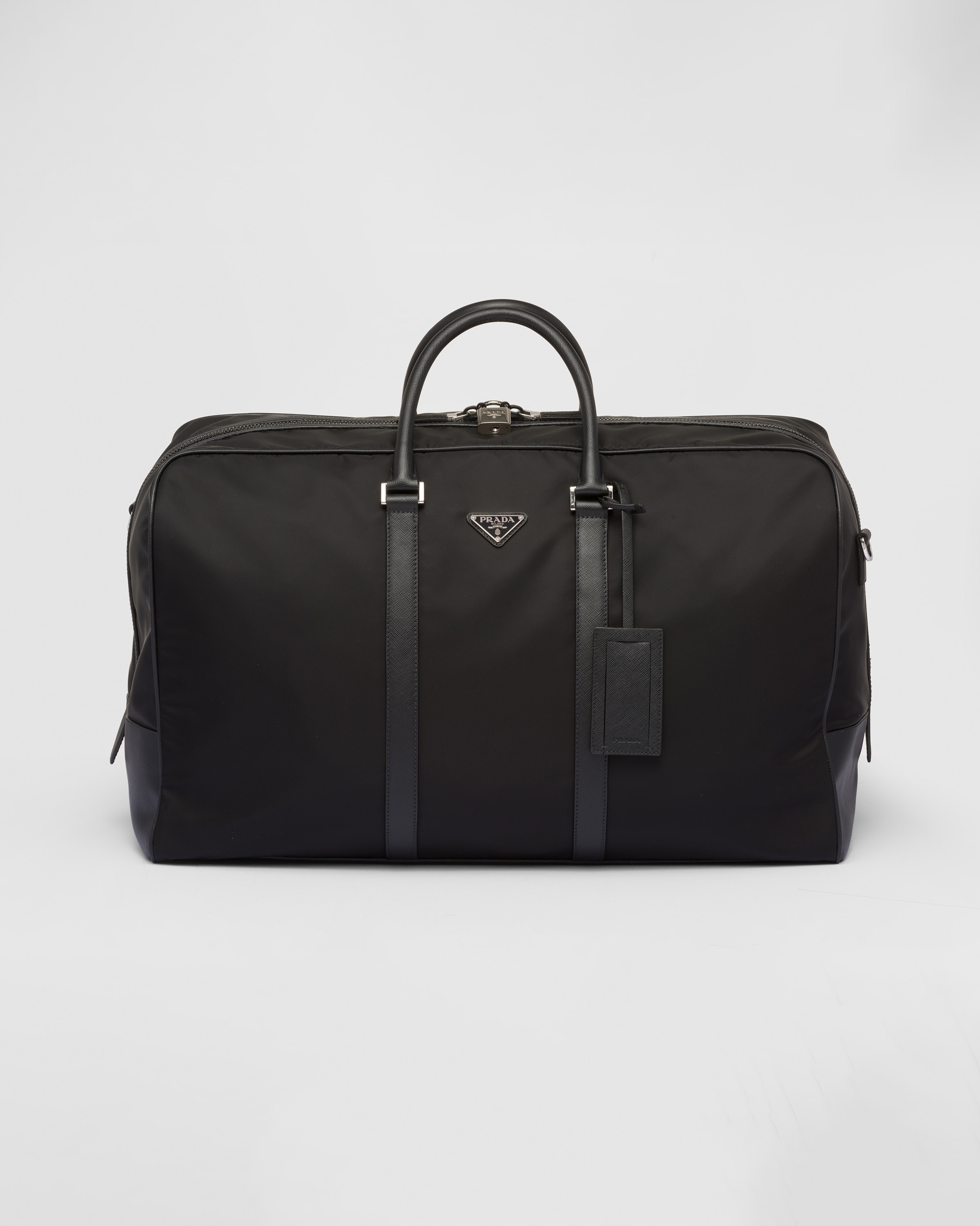 Re-Nylon and Saffiano leather duffle bag - 1