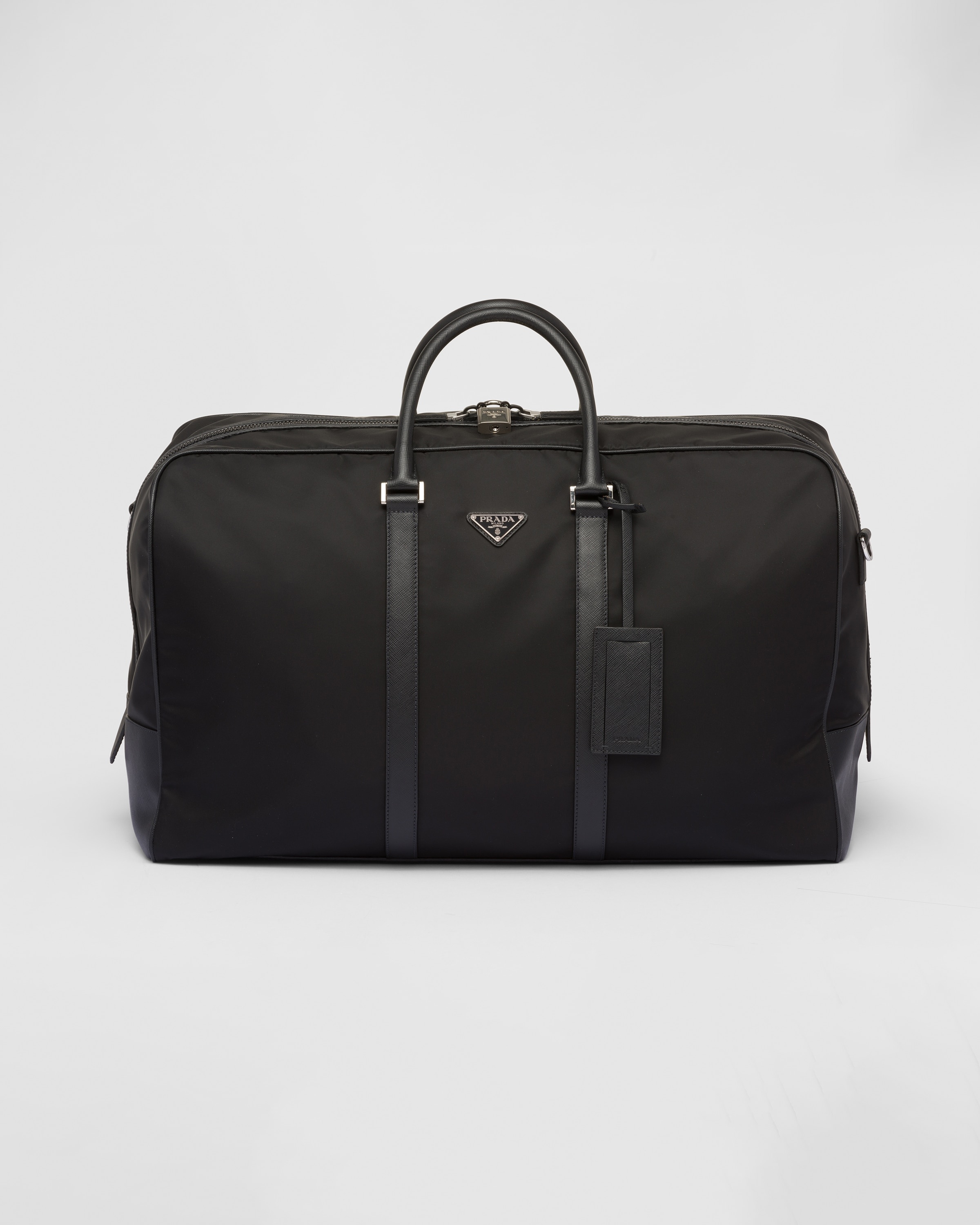 Prada Re-Nylon and Saffiano Leather Briefcase - Black