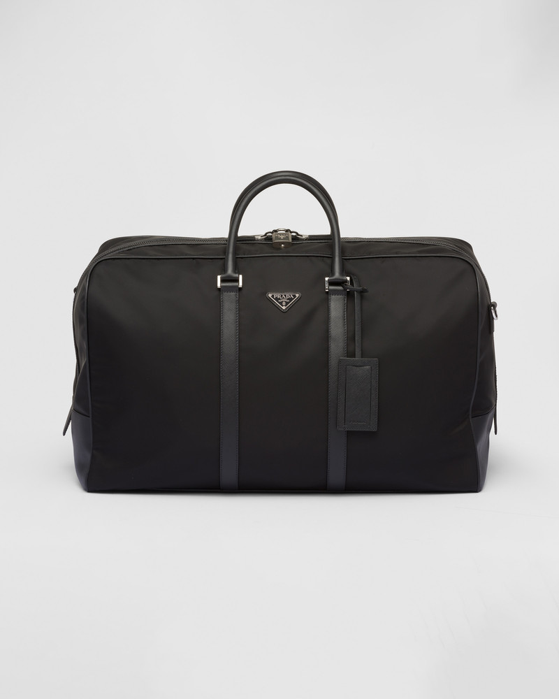 Re-Nylon and Saffiano leather duffle bag 1
