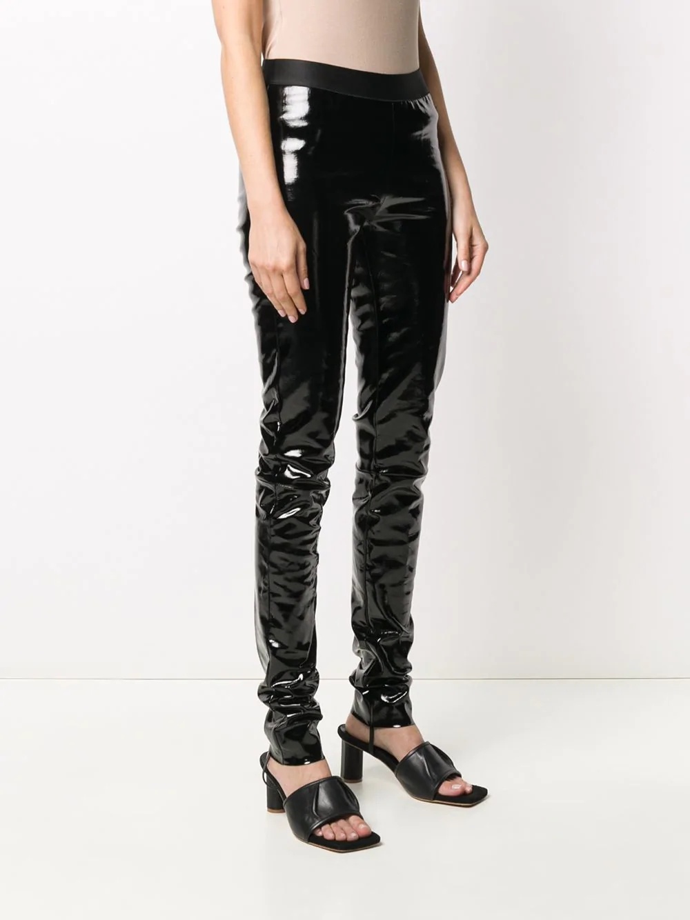 shiny-effect skinny trousers - 3