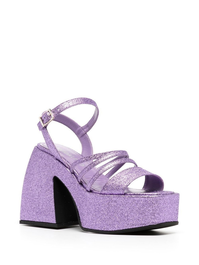 NODALETO glittered platform pumps outlook