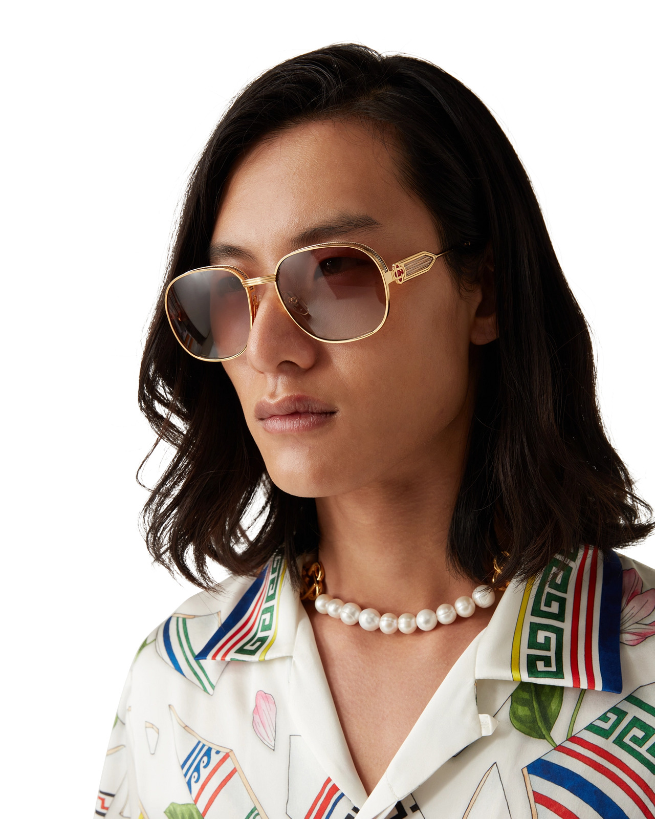 Brown & Gold The Vermont Sunglasses | Casablanca Paris - 4